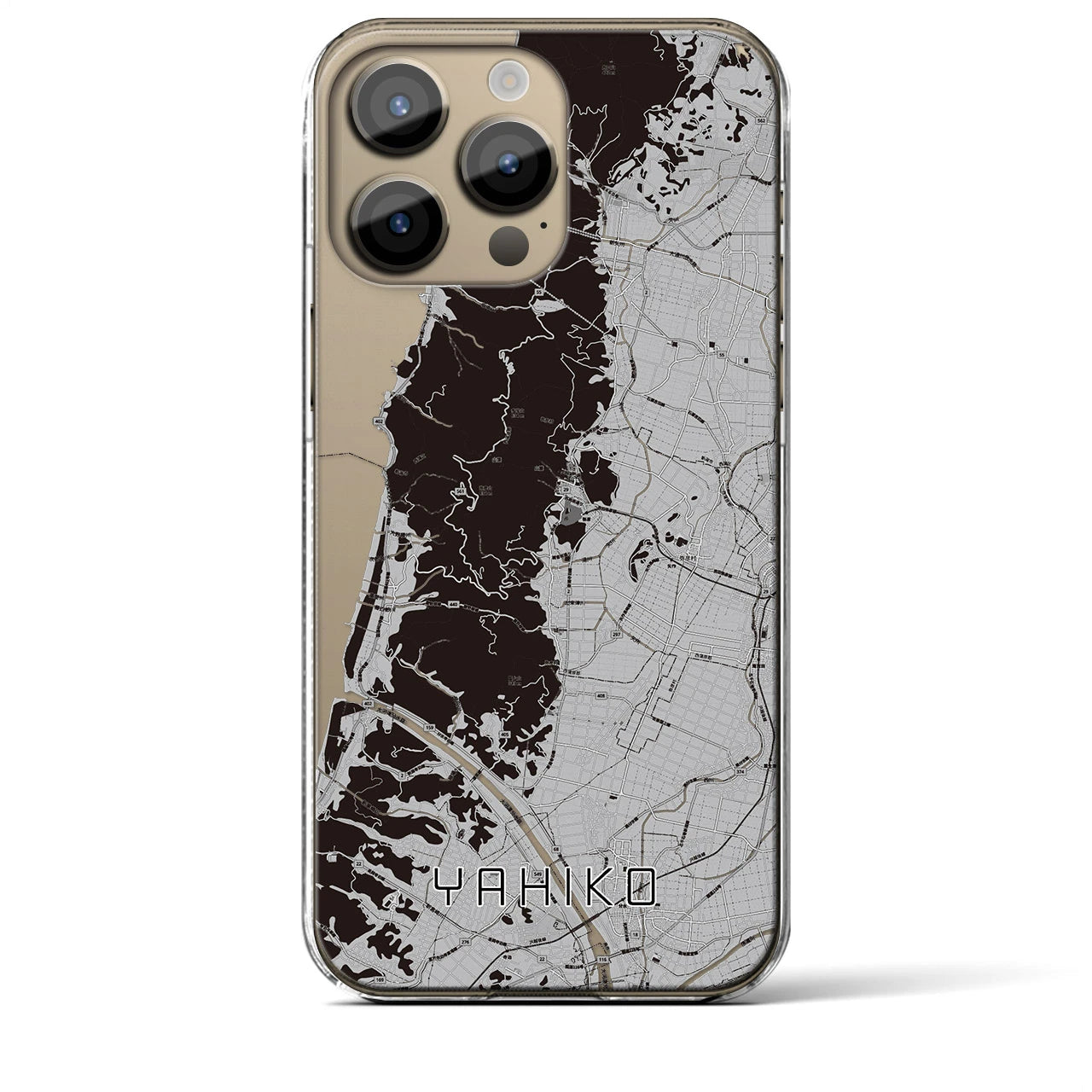 【弥彦(新潟県)】地図柄iPhoneケース(クリアタイプ)