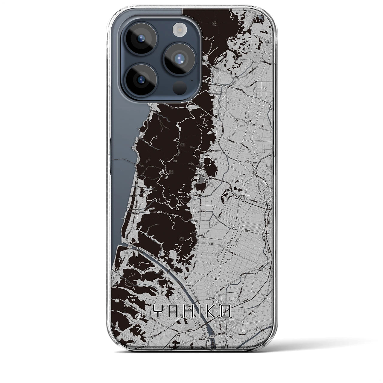 【弥彦(新潟県)】地図柄iPhoneケース(クリアタイプ)