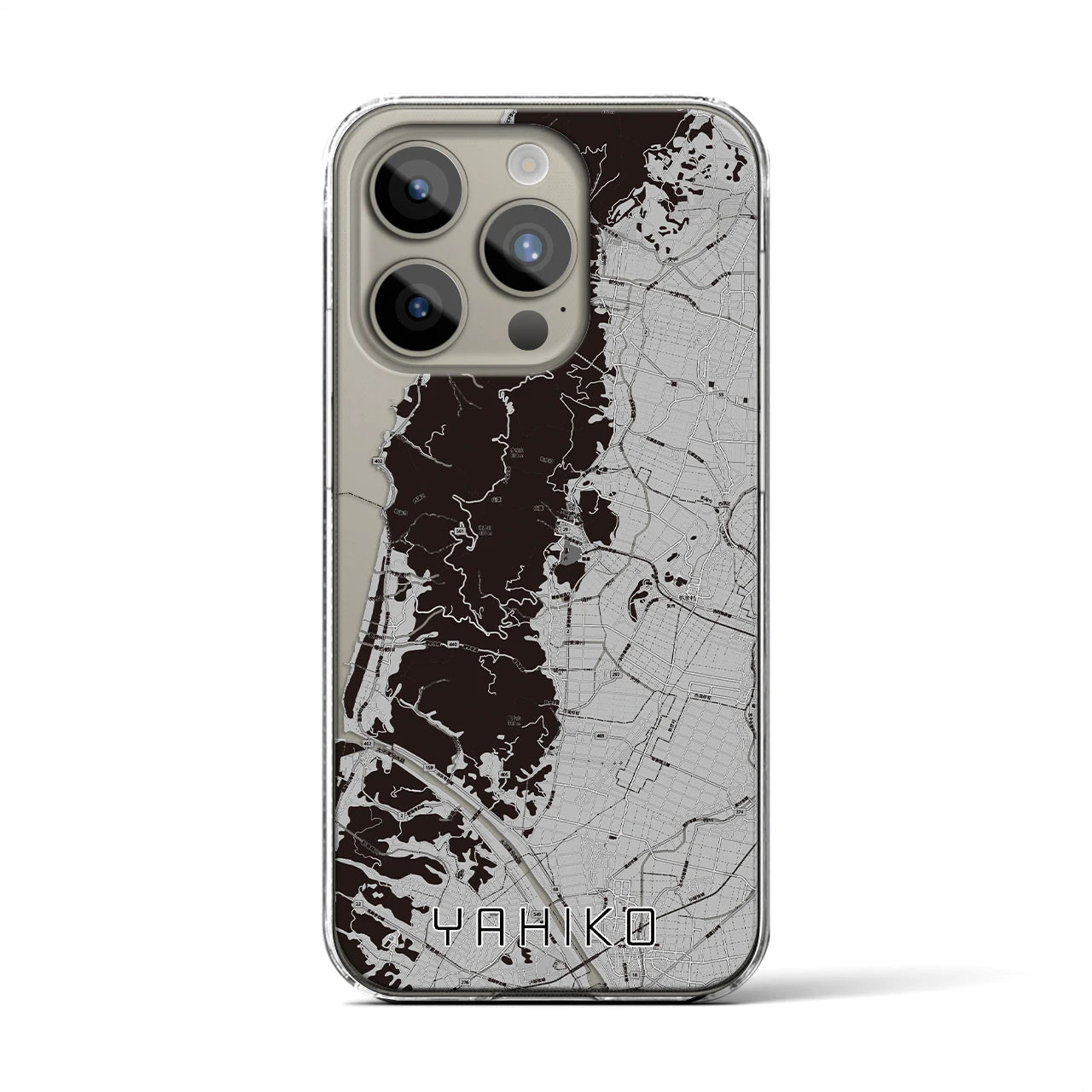 【弥彦(新潟県)】地図柄iPhoneケース(クリアタイプ)