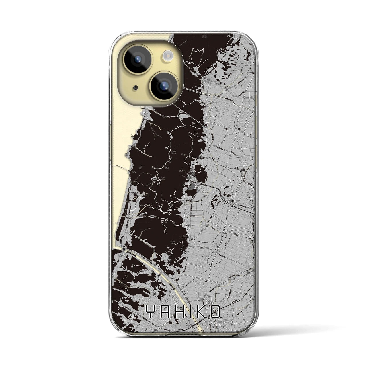 【弥彦(新潟県)】地図柄iPhoneケース(クリアタイプ)