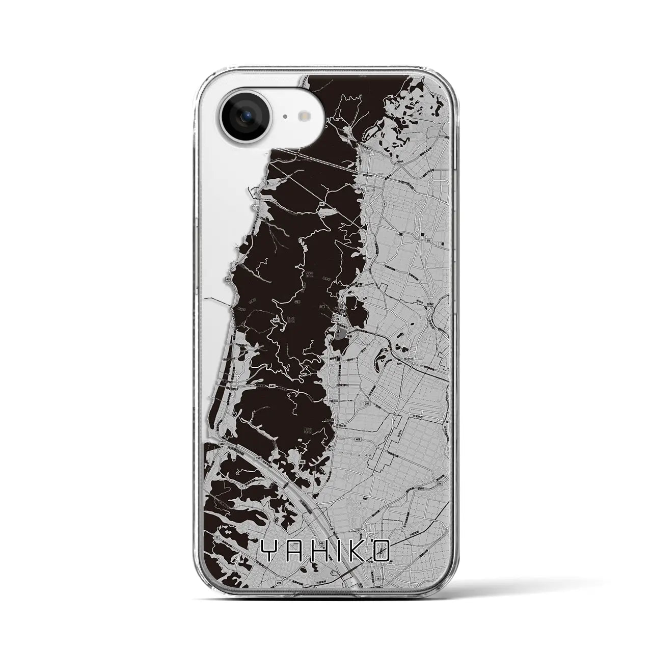 【弥彦(新潟県)】地図柄iPhoneケース(クリアタイプ)