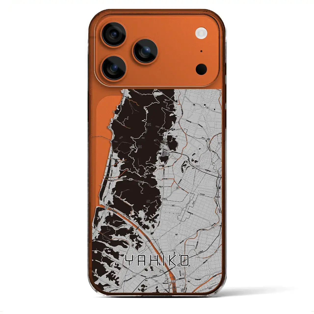 【弥彦(新潟県)】地図柄iPhoneケース(クリアタイプ)モノトーン・iPhone 17 Pro Max 用