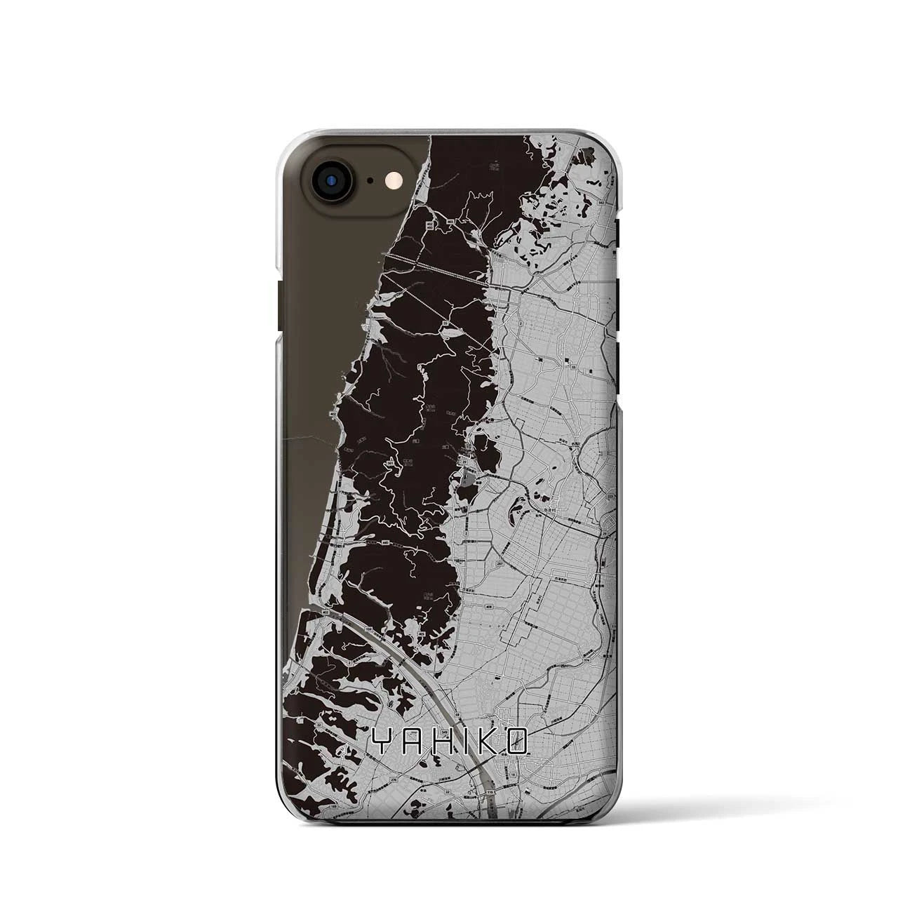 【弥彦(新潟県)】地図柄iPhoneケース(クリアタイプ)