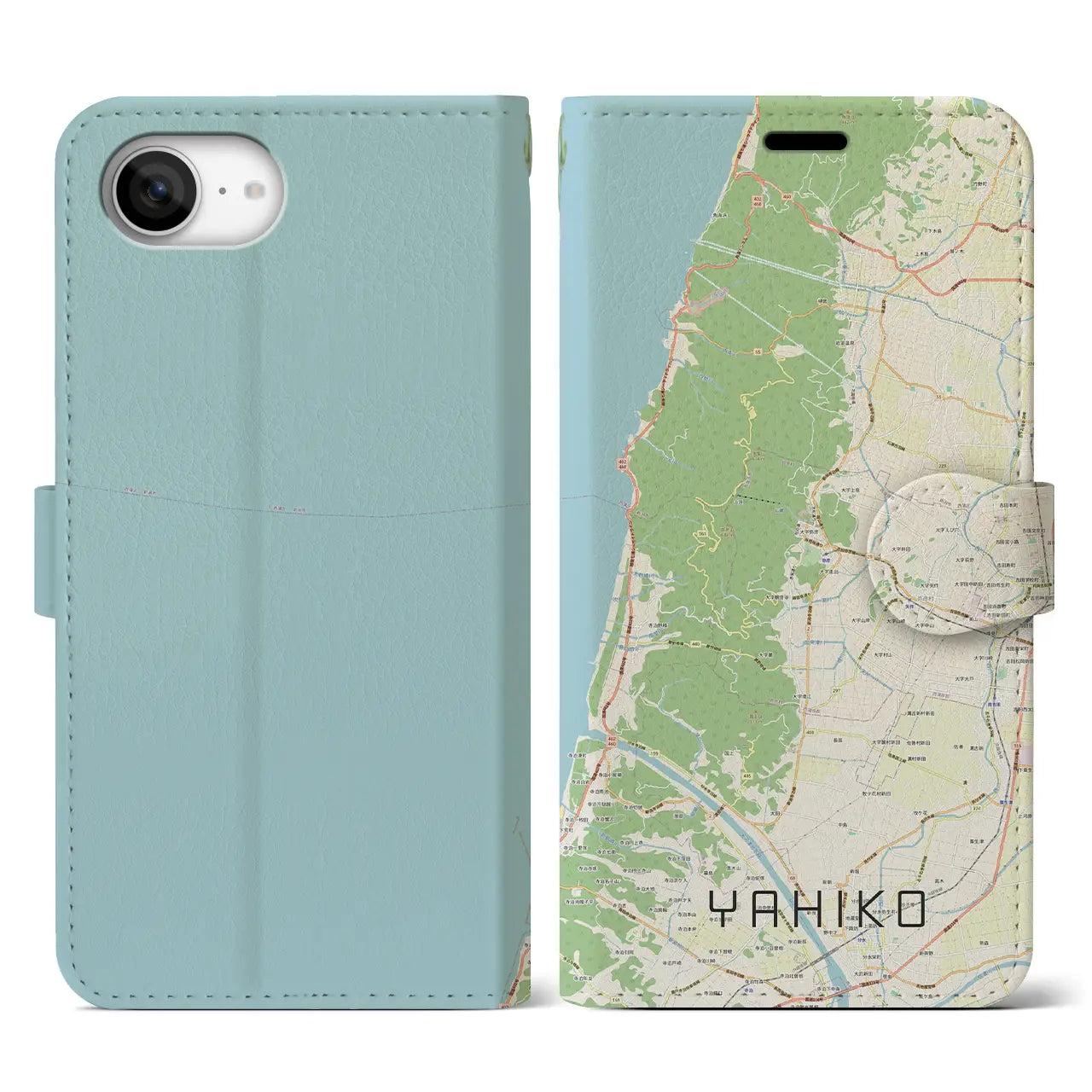 【弥彦(新潟県)】地図柄iPhoneケース(手帳タイプ)