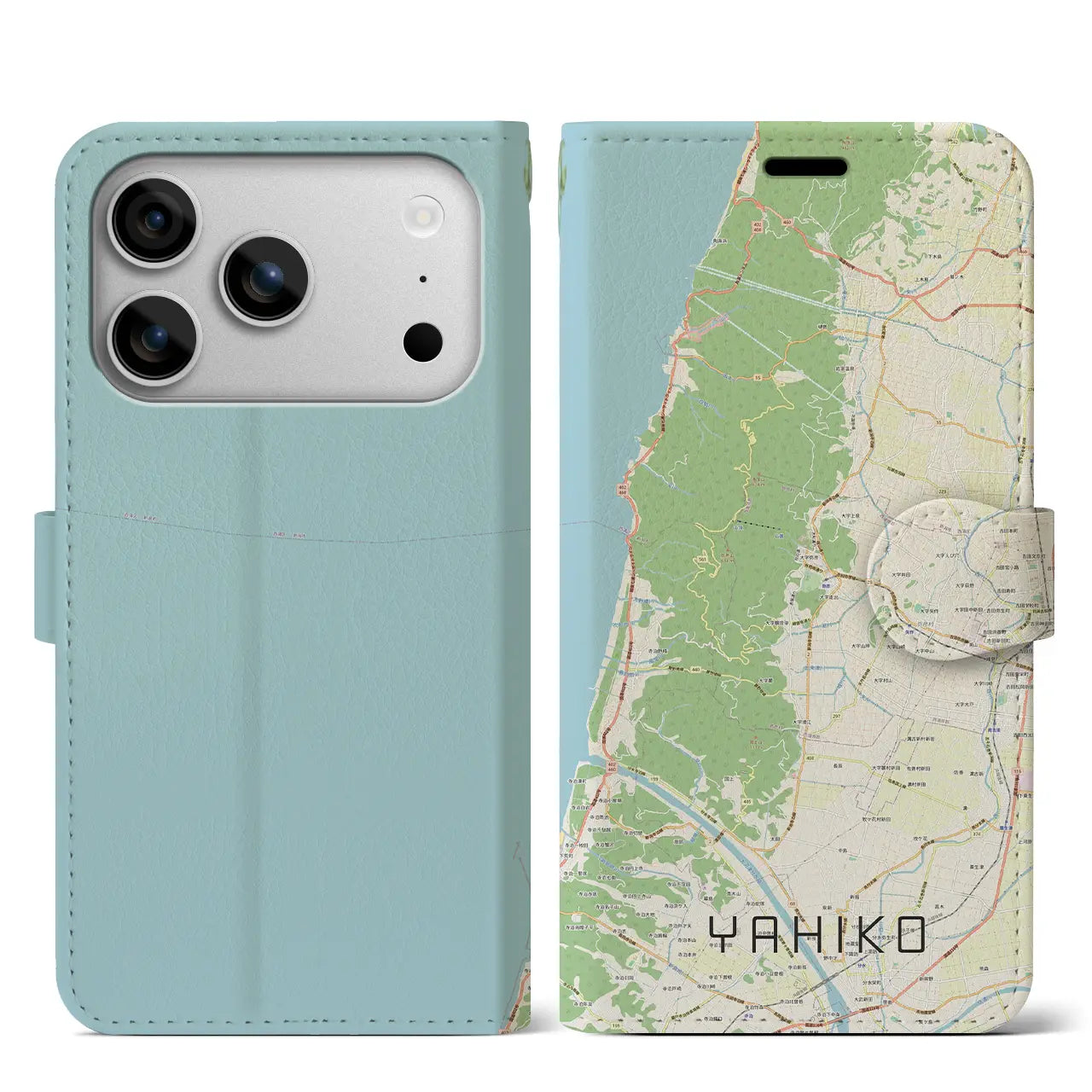 【弥彦(新潟県)】地図柄iPhoneケース(手帳タイプ)