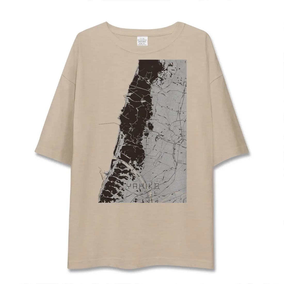 【弥彦(新潟県)】地図柄ビッグシルエットTシャツ