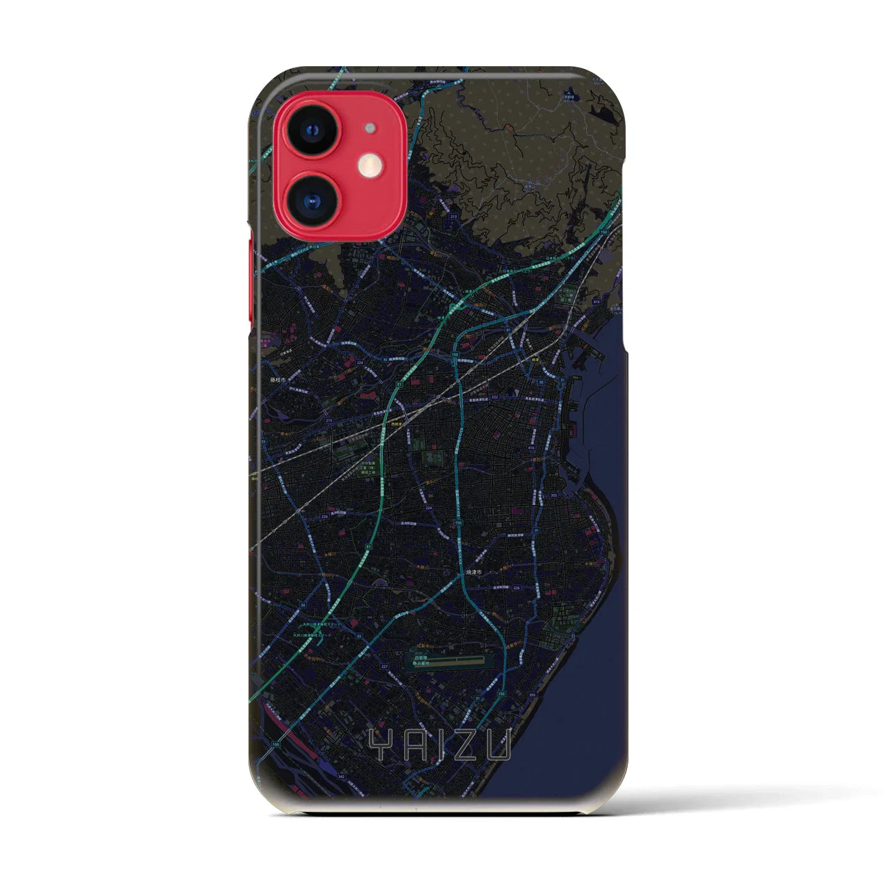 【焼津(静岡県)】地図柄iPhoneケース(バックカバータイプ)