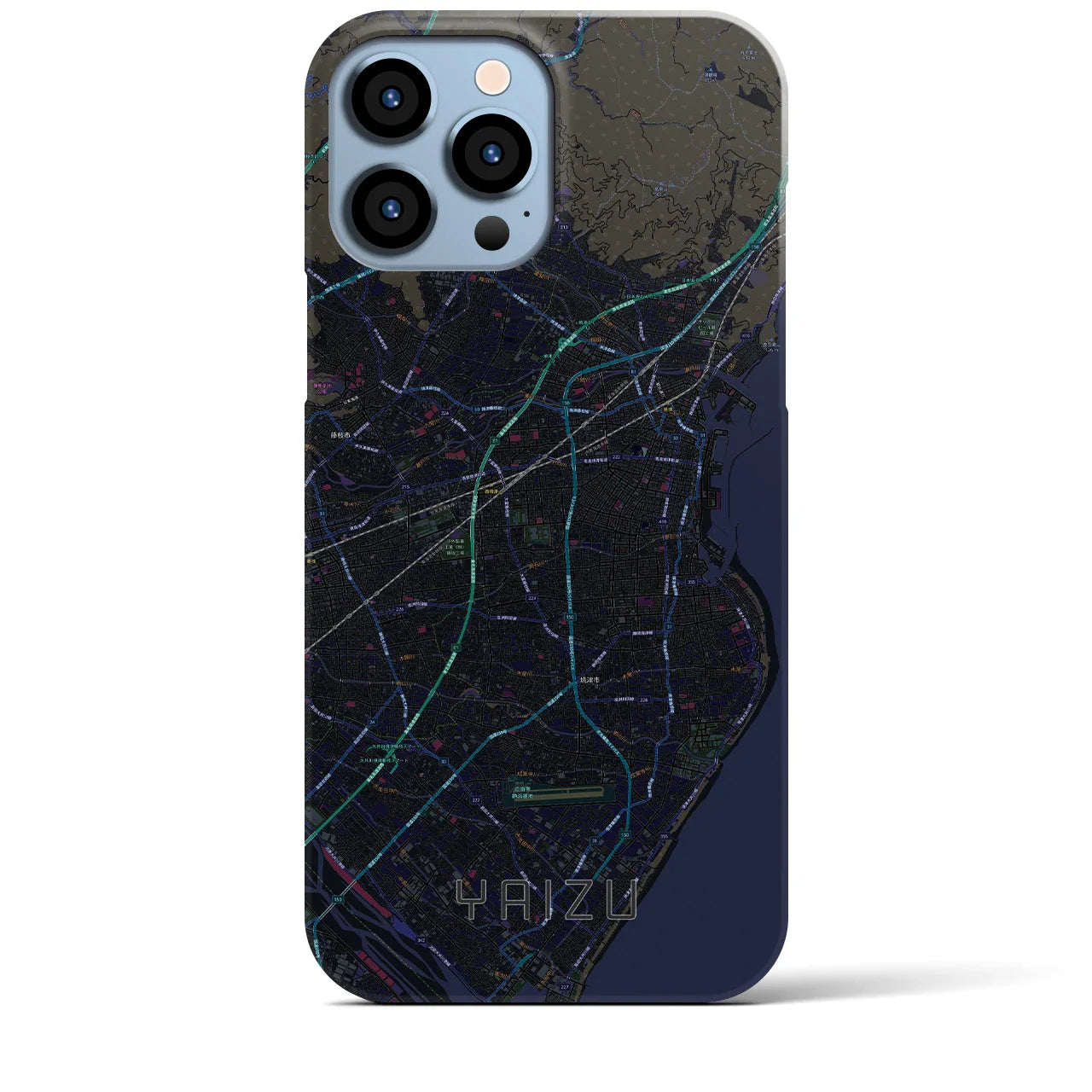【焼津(静岡県)】地図柄iPhoneケース(バックカバータイプ)