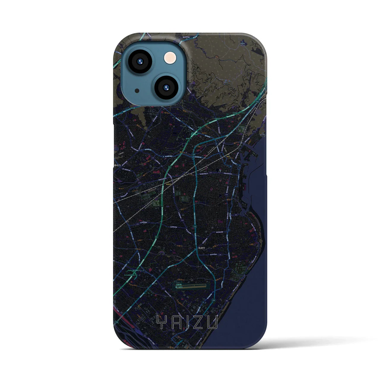 【焼津(静岡県)】地図柄iPhoneケース(バックカバータイプ)