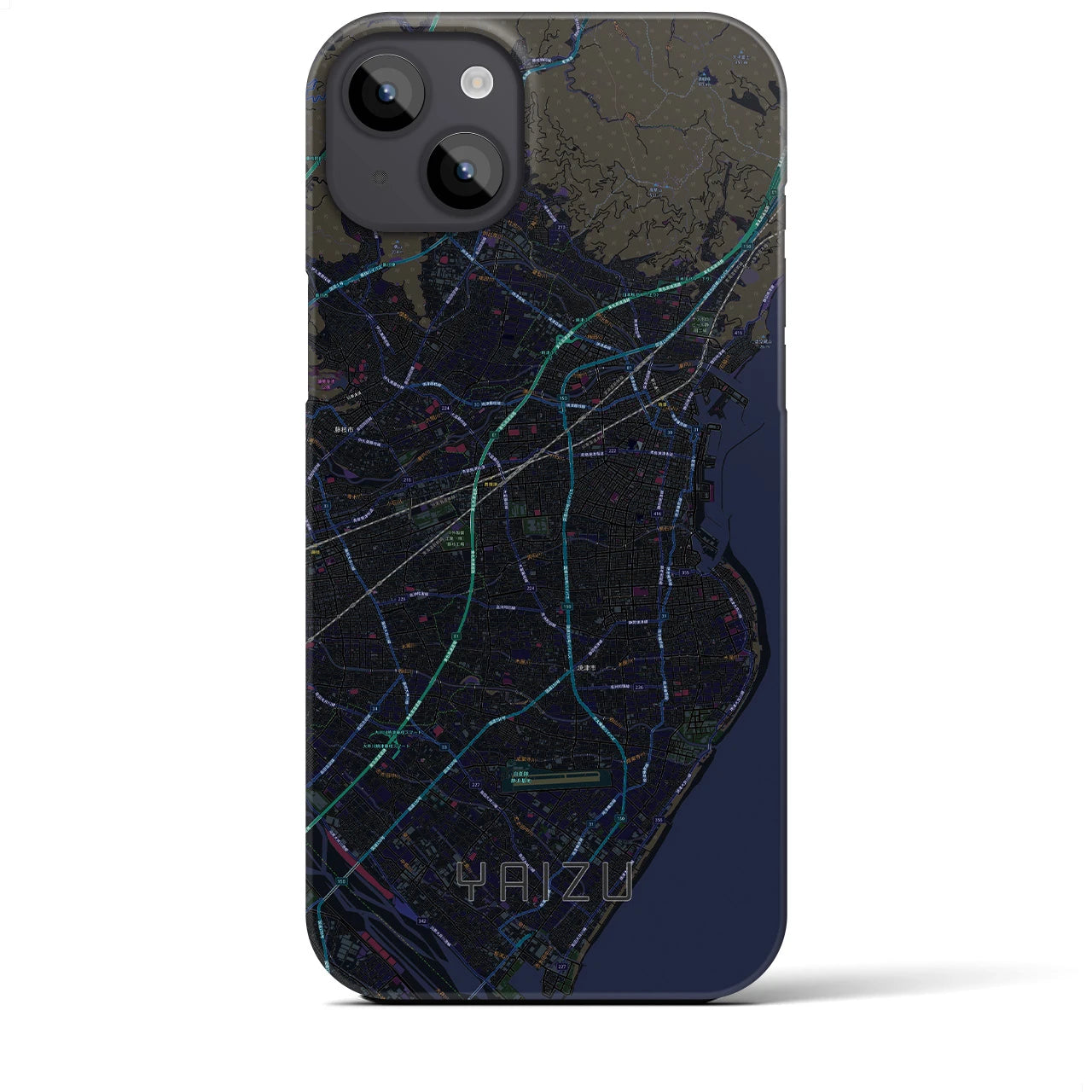 【焼津(静岡県)】地図柄iPhoneケース(バックカバータイプ)