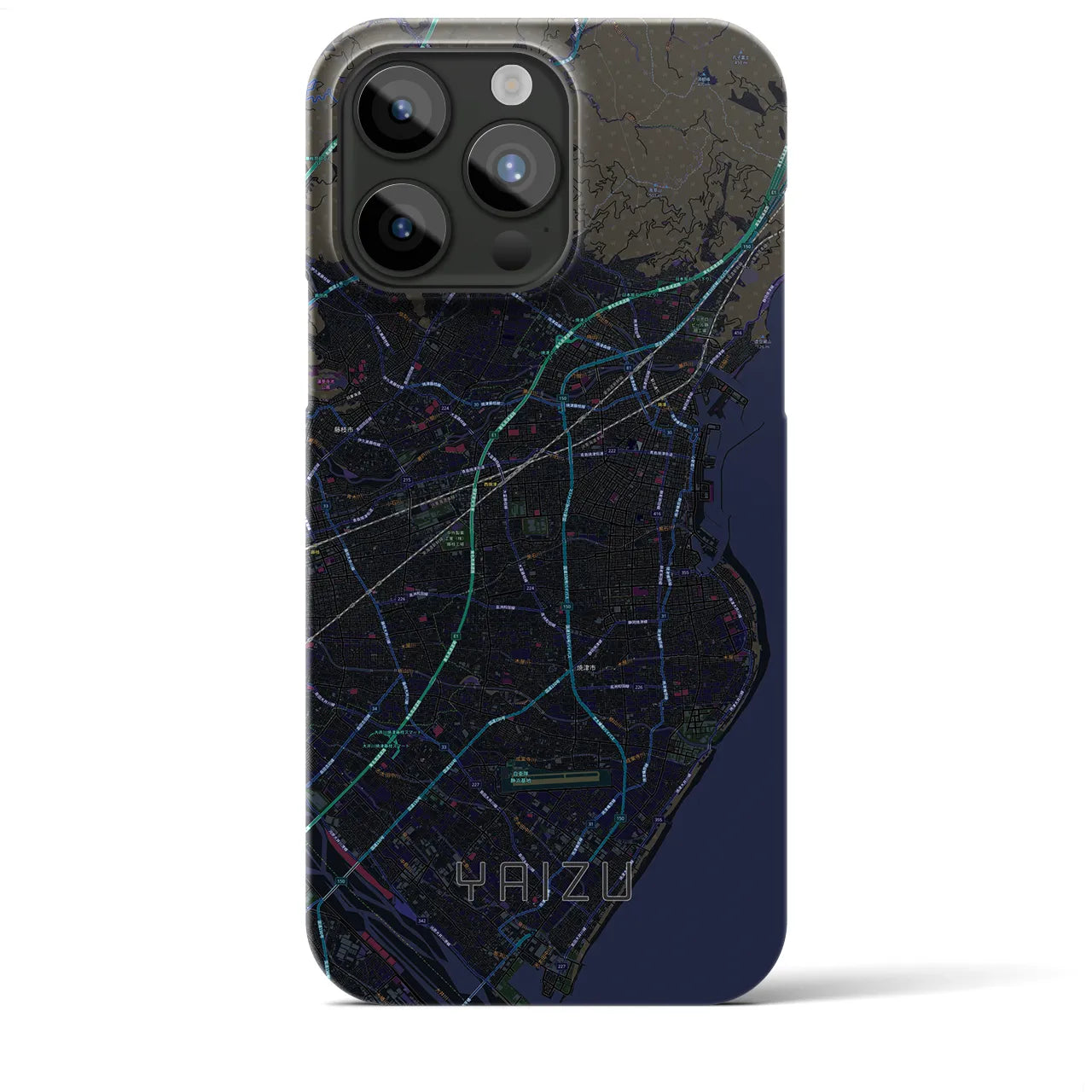 【焼津(静岡県)】地図柄iPhoneケース(バックカバータイプ)