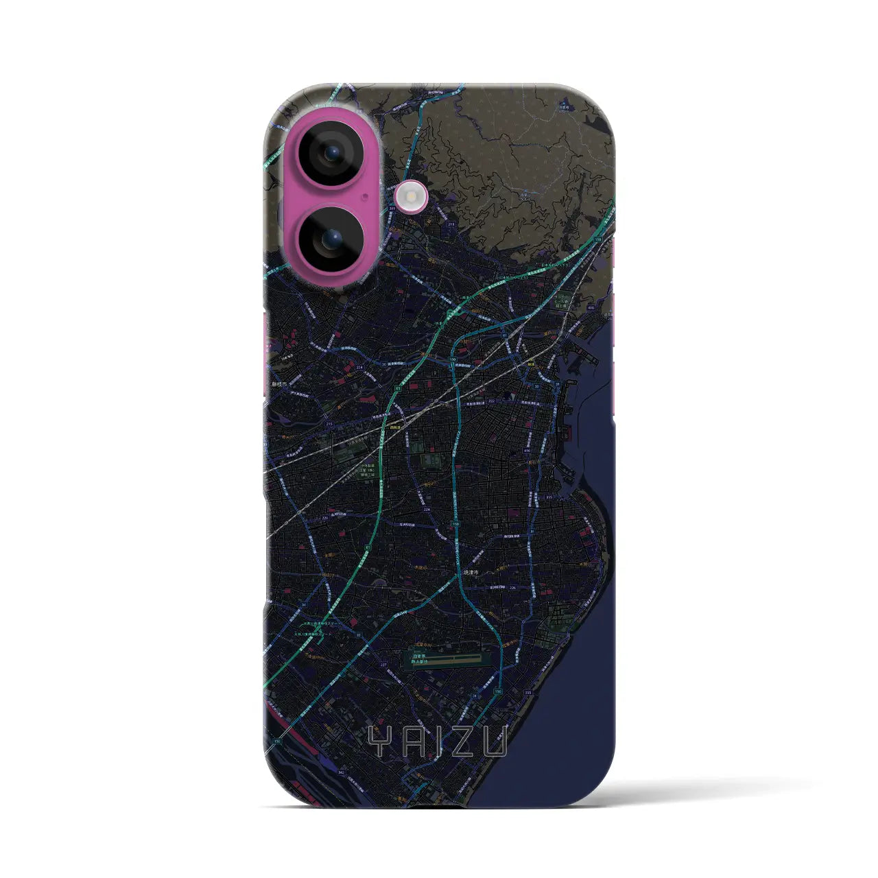 【焼津(静岡県)】地図柄iPhoneケース(バックカバータイプ)