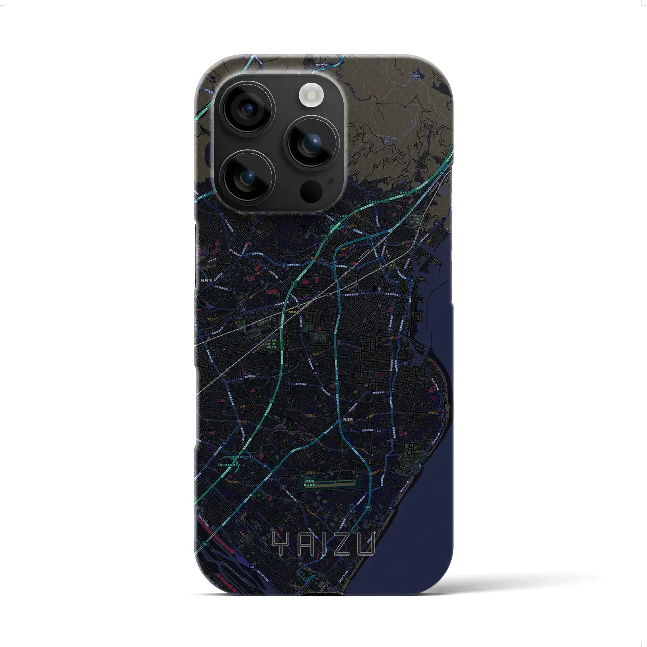 【焼津(静岡県)】地図柄iPhoneケース(バックカバータイプ)