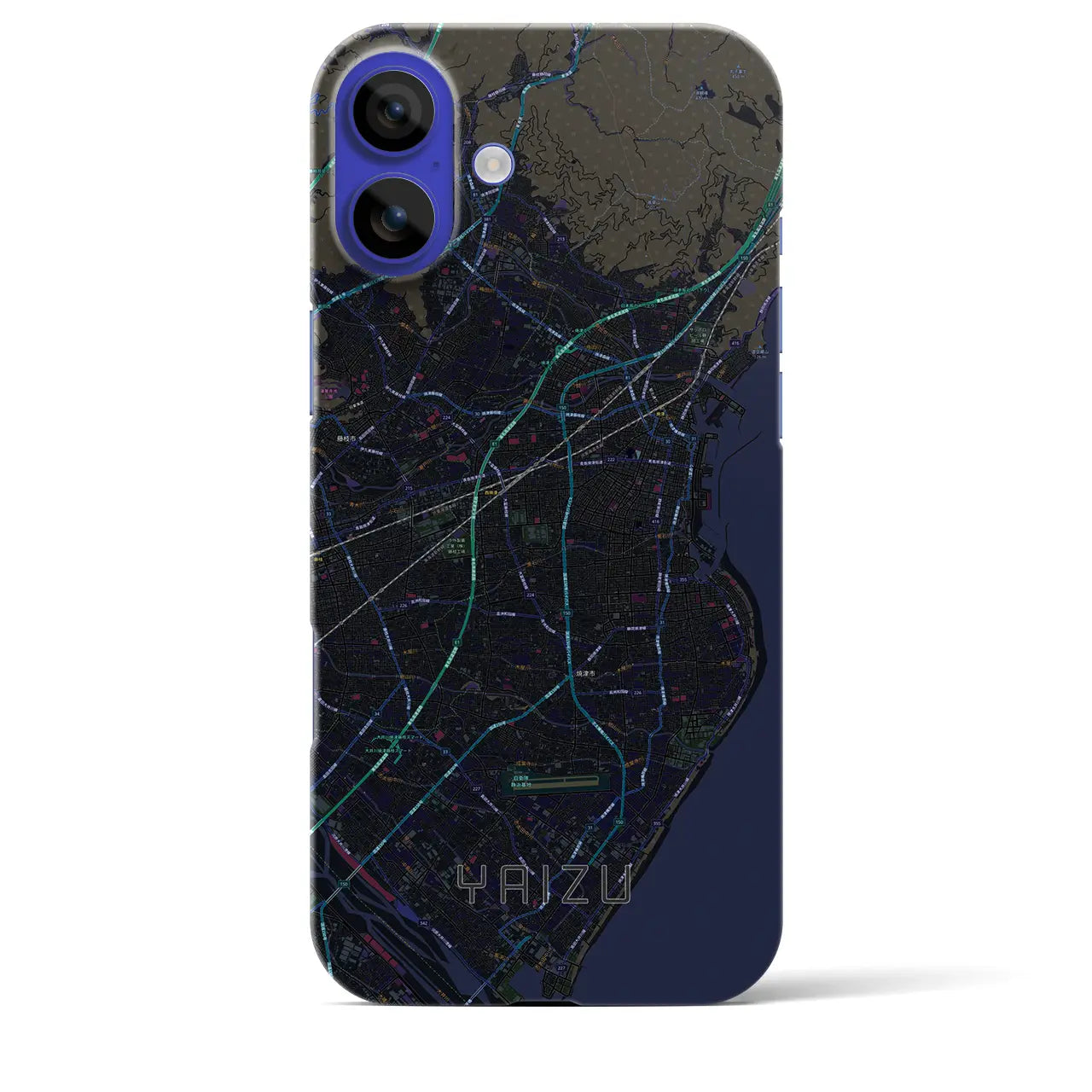 【焼津(静岡県)】地図柄iPhoneケース(バックカバータイプ)