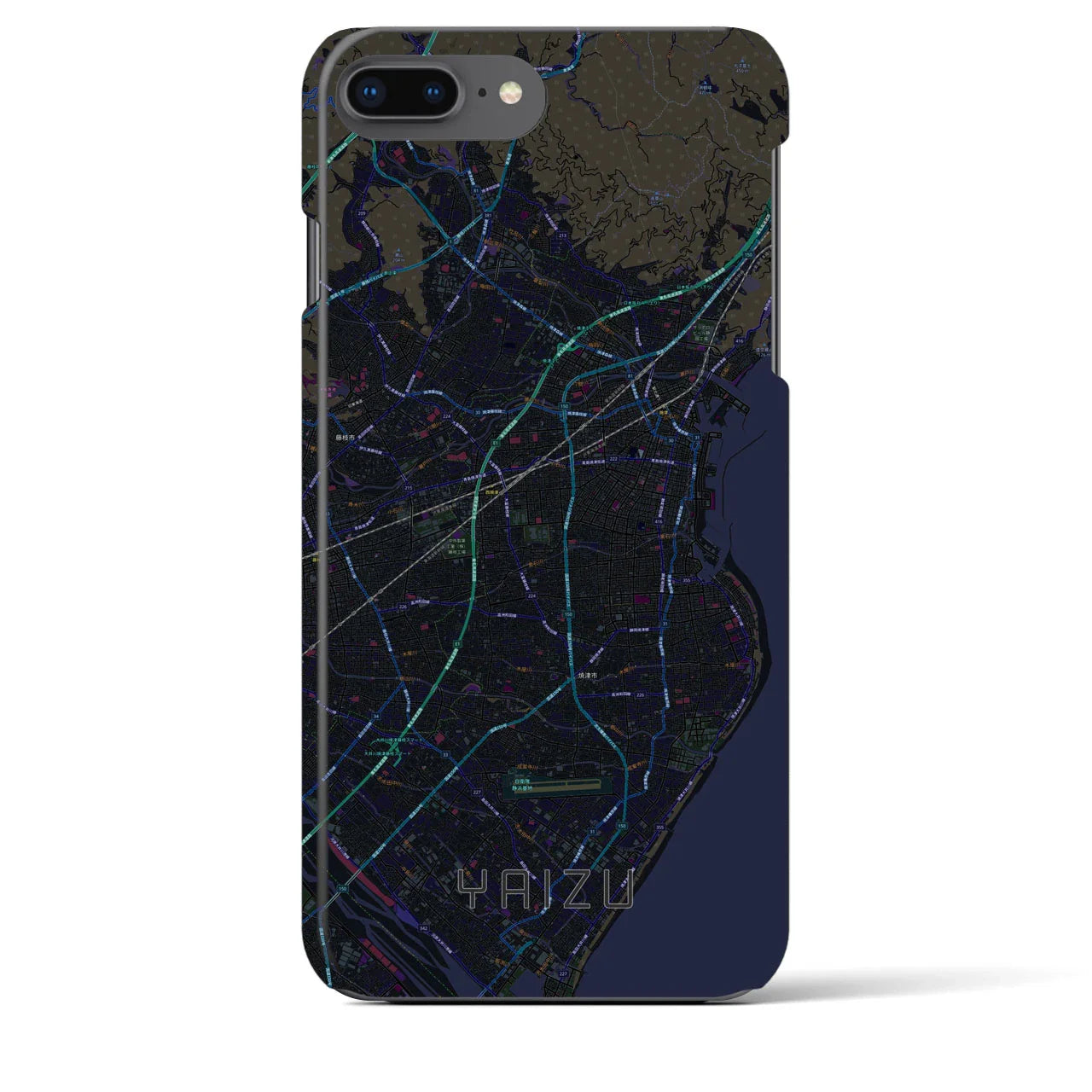 【焼津(静岡県)】地図柄iPhoneケース(バックカバータイプ)