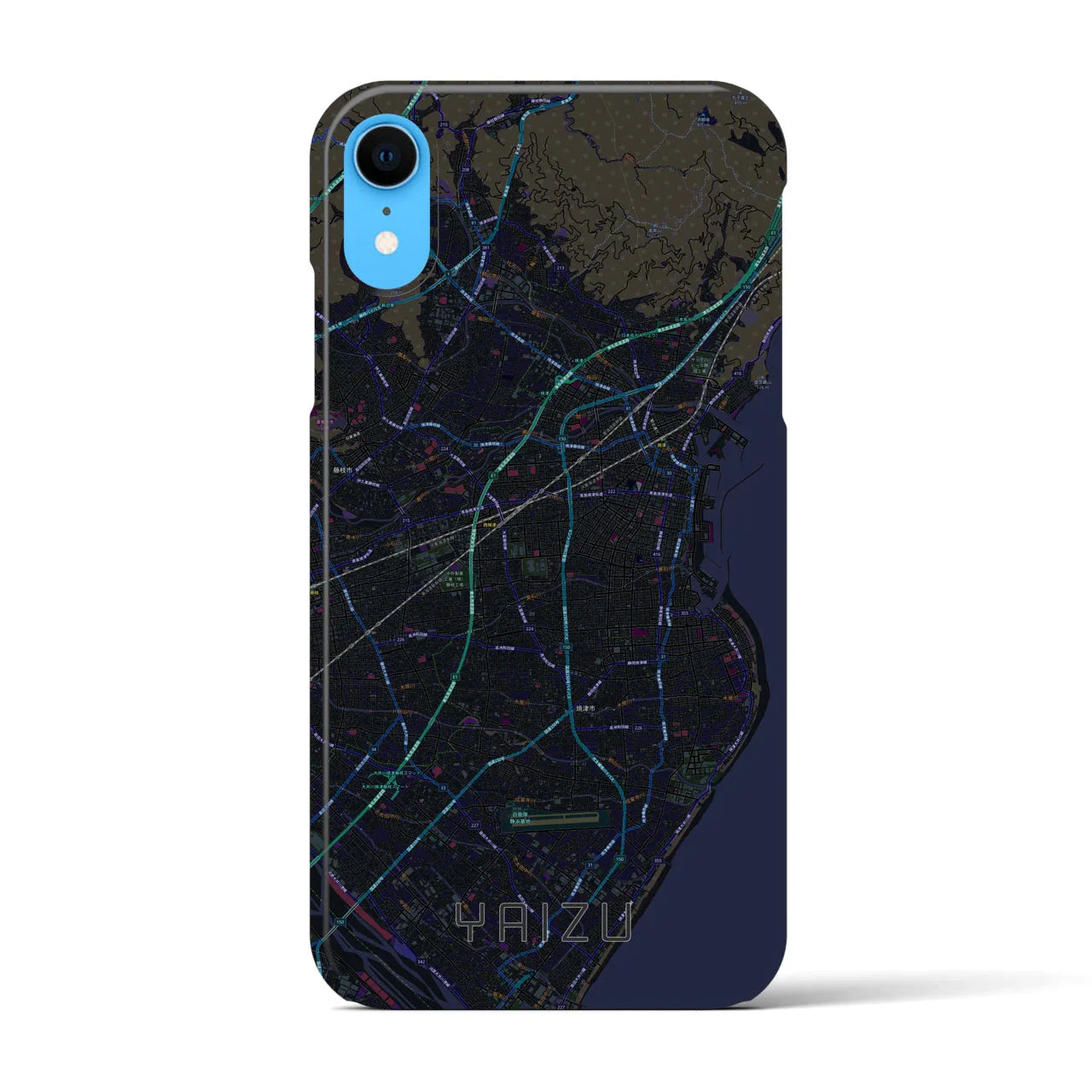 【焼津(静岡県)】地図柄iPhoneケース(バックカバータイプ)