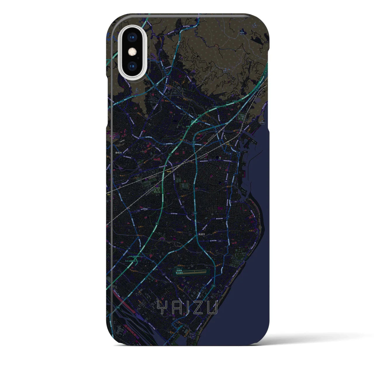 【焼津(静岡県)】地図柄iPhoneケース(バックカバータイプ)