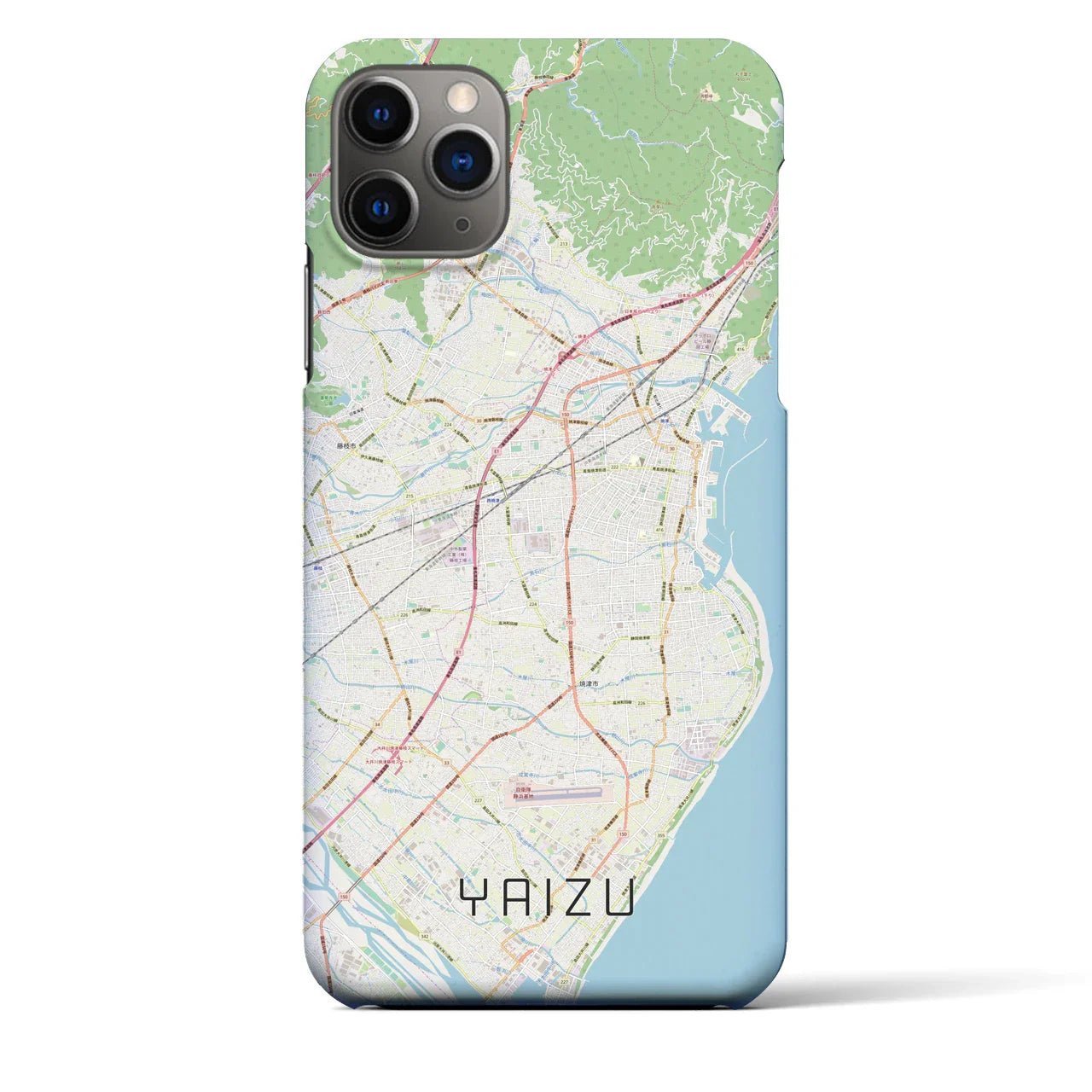 【焼津(静岡県)】地図柄iPhoneケース(バックカバータイプ)