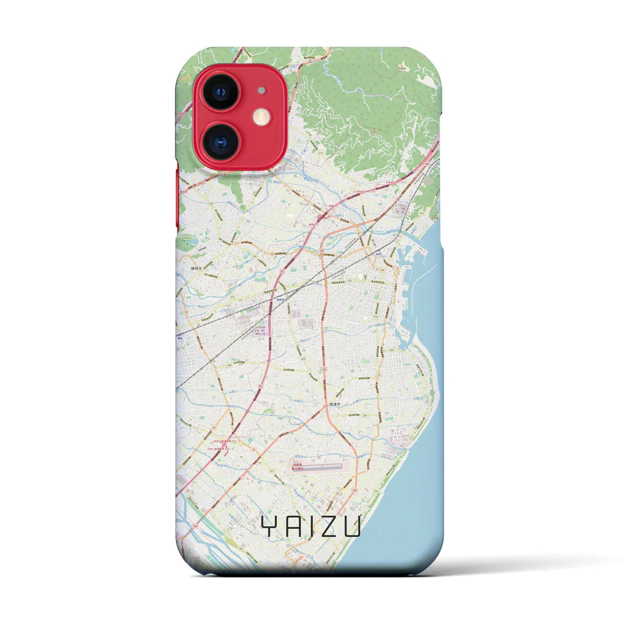 【焼津(静岡県)】地図柄iPhoneケース(バックカバータイプ)
