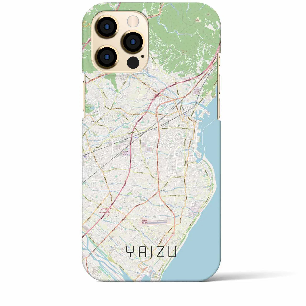 【焼津(静岡県)】地図柄iPhoneケース(バックカバータイプ)
