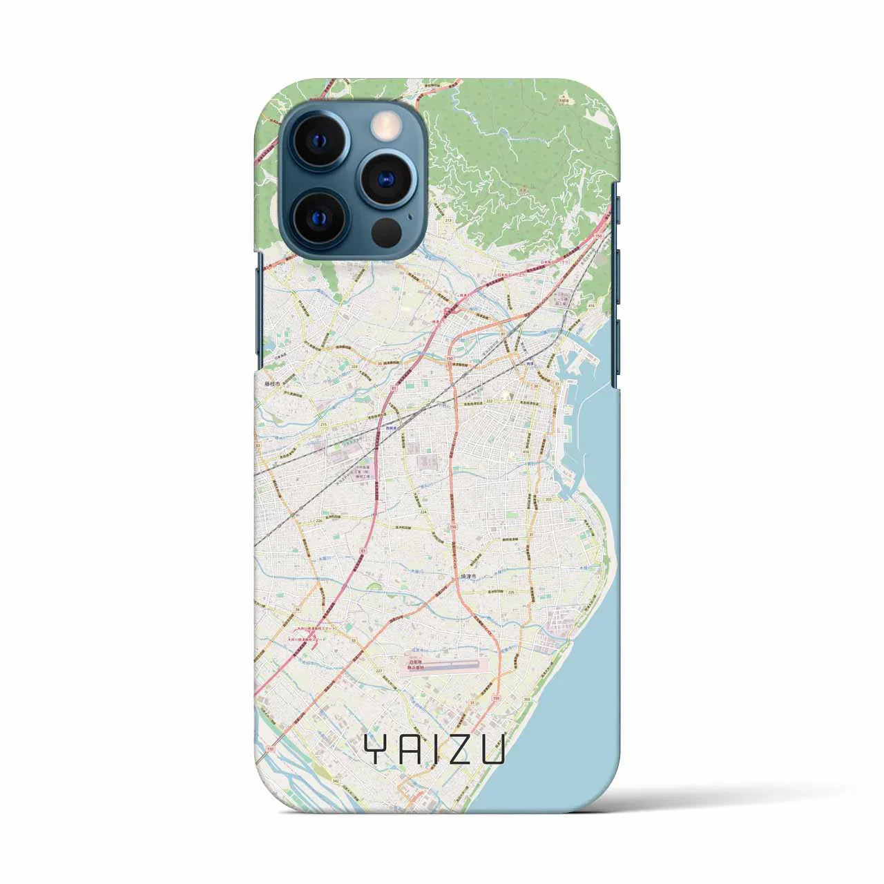 【焼津(静岡県)】地図柄iPhoneケース(バックカバータイプ)