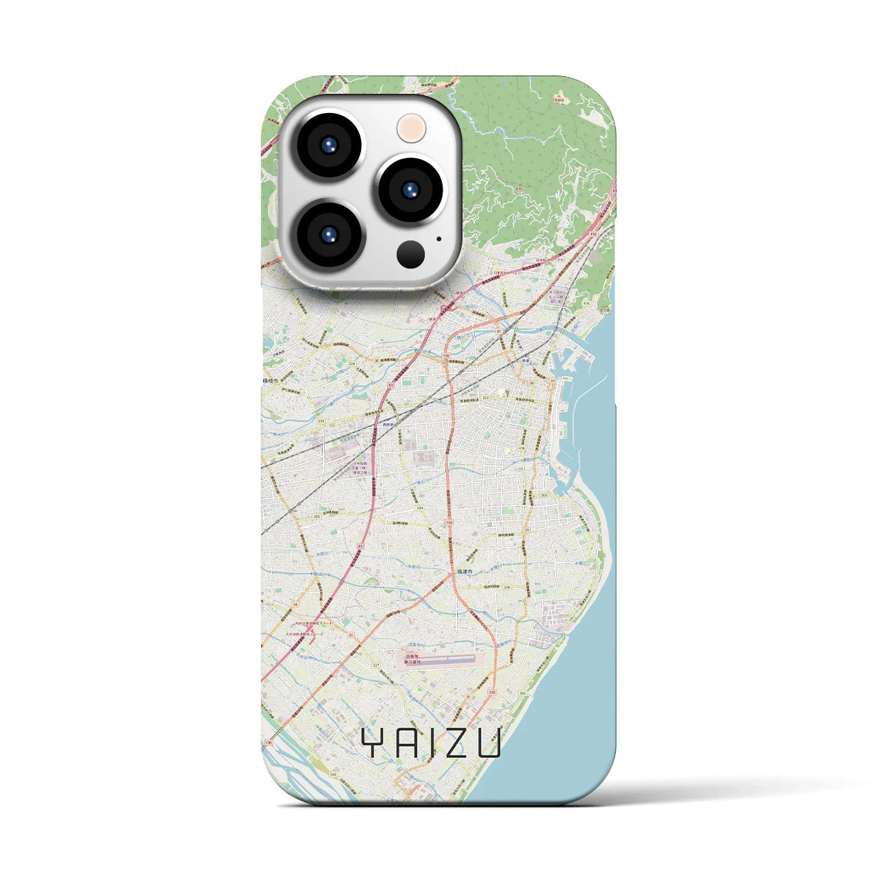 【焼津(静岡県)】地図柄iPhoneケース(バックカバータイプ)