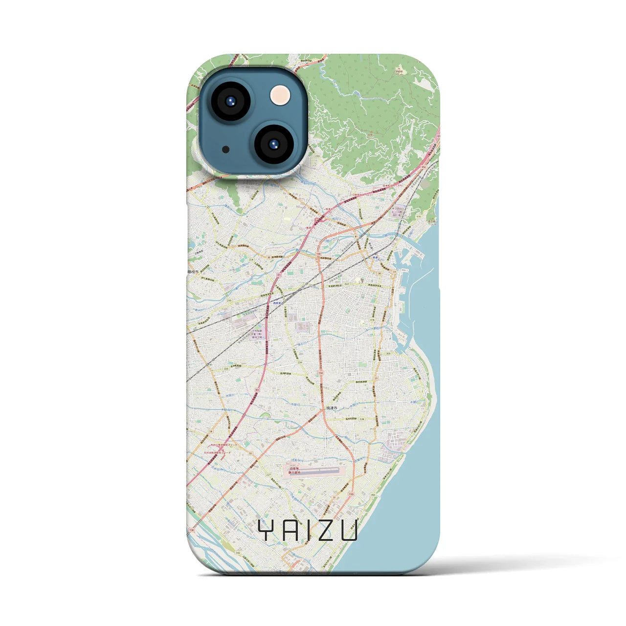 【焼津(静岡県)】地図柄iPhoneケース(バックカバータイプ)