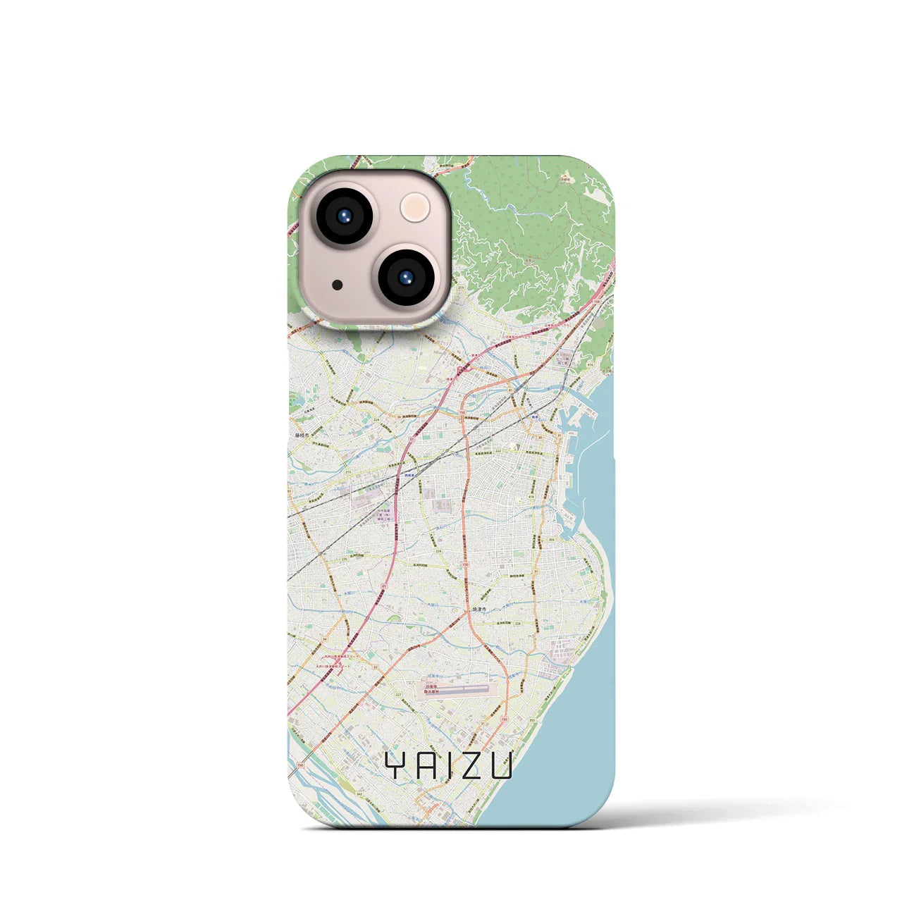 【焼津(静岡県)】地図柄iPhoneケース(バックカバータイプ)