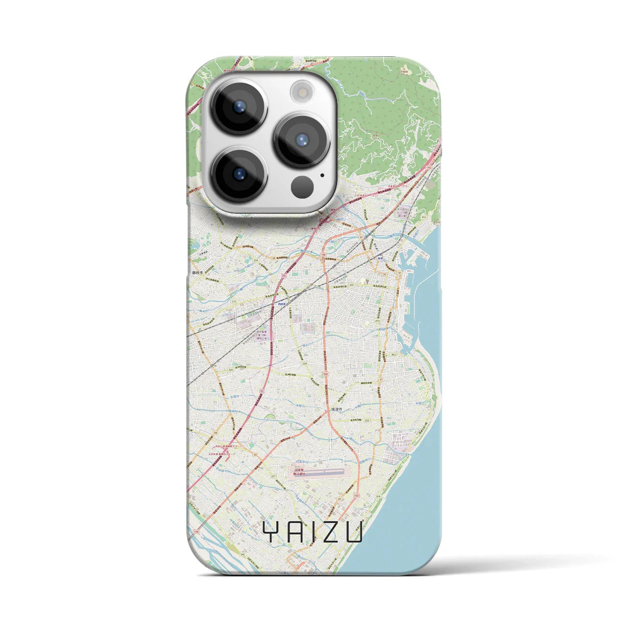 【焼津(静岡県)】地図柄iPhoneケース(バックカバータイプ)