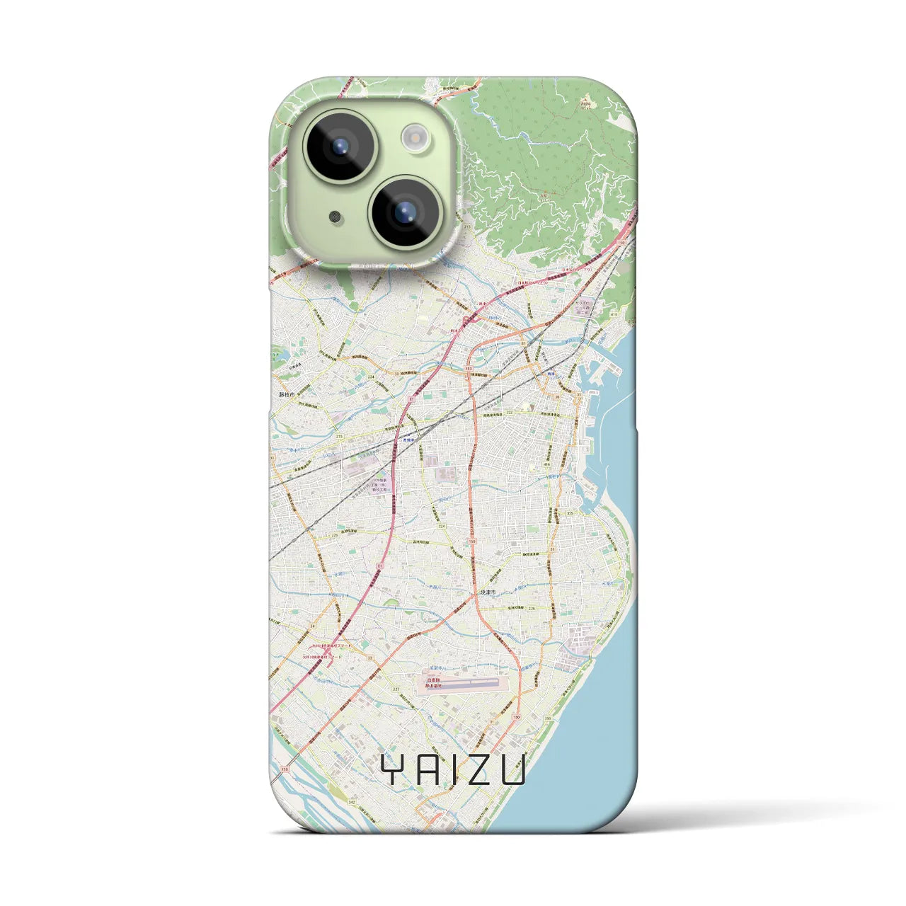 【焼津(静岡県)】地図柄iPhoneケース(バックカバータイプ)