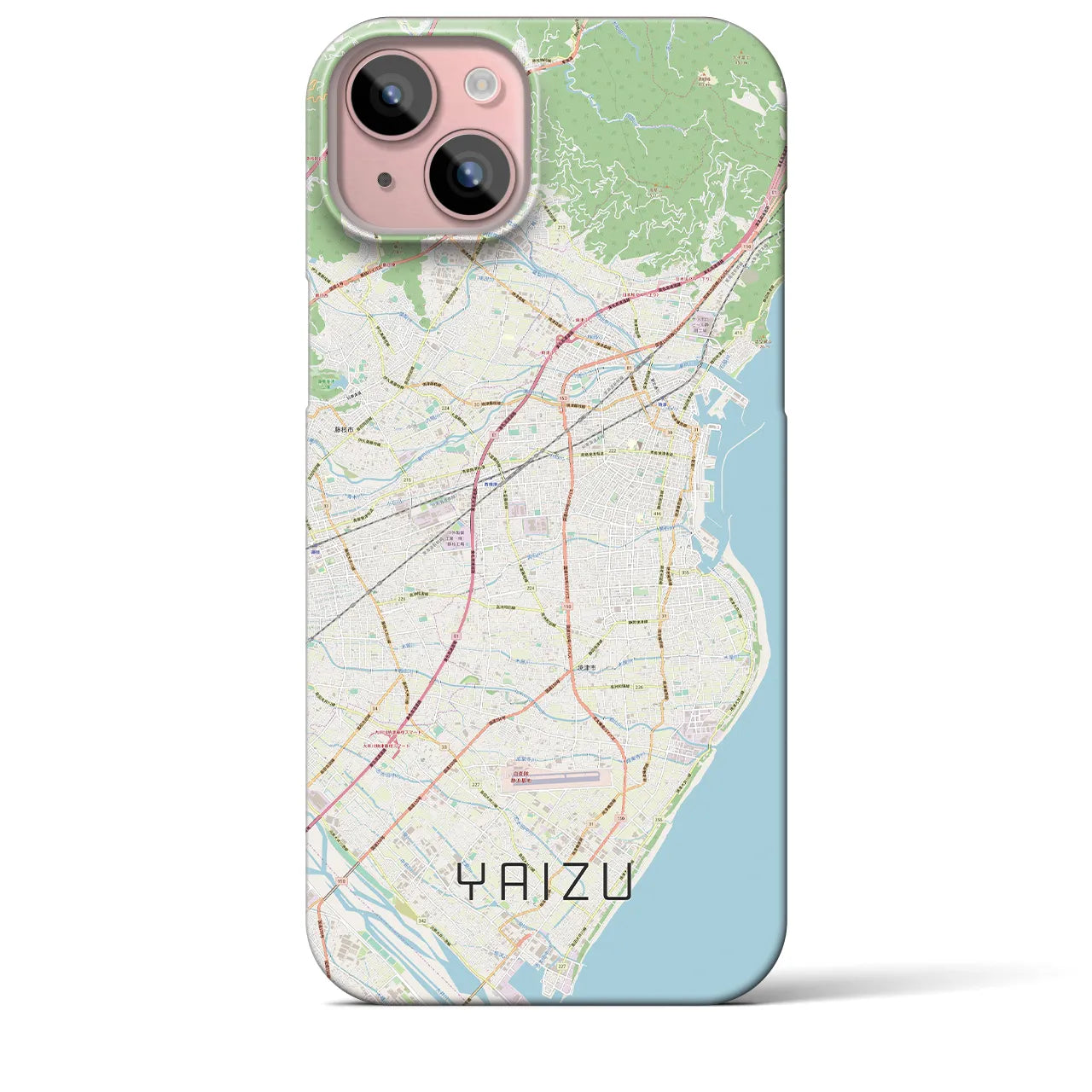【焼津(静岡県)】地図柄iPhoneケース(バックカバータイプ)