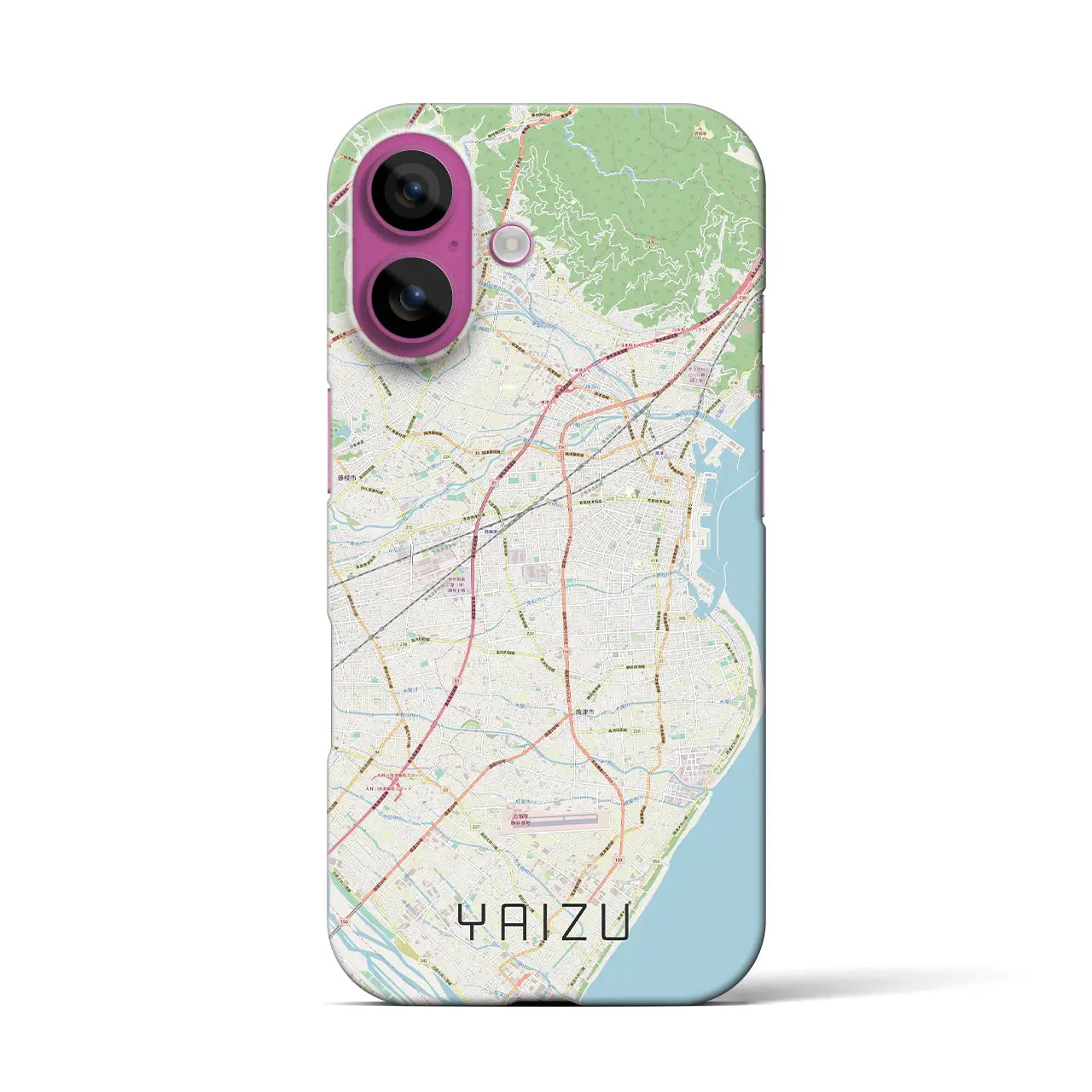 【焼津(静岡県)】地図柄iPhoneケース(バックカバータイプ)