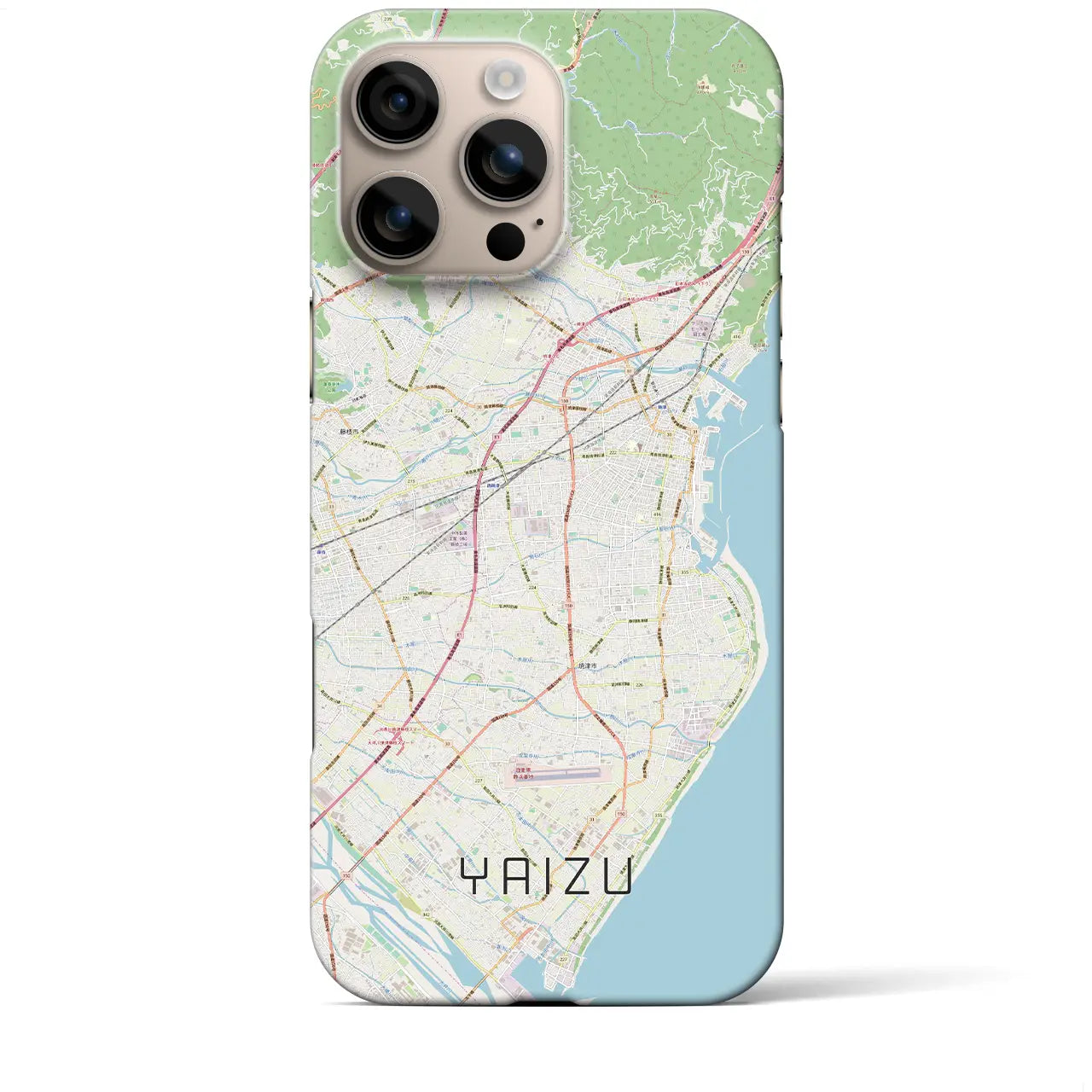 【焼津(静岡県)】地図柄iPhoneケース(バックカバータイプ)