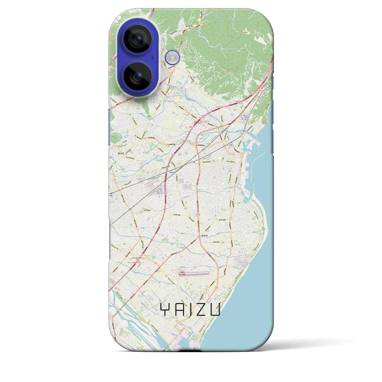 【焼津(静岡県)】地図柄iPhoneケース(バックカバータイプ)ナチュラル・iPhone 16 Pro Max 用