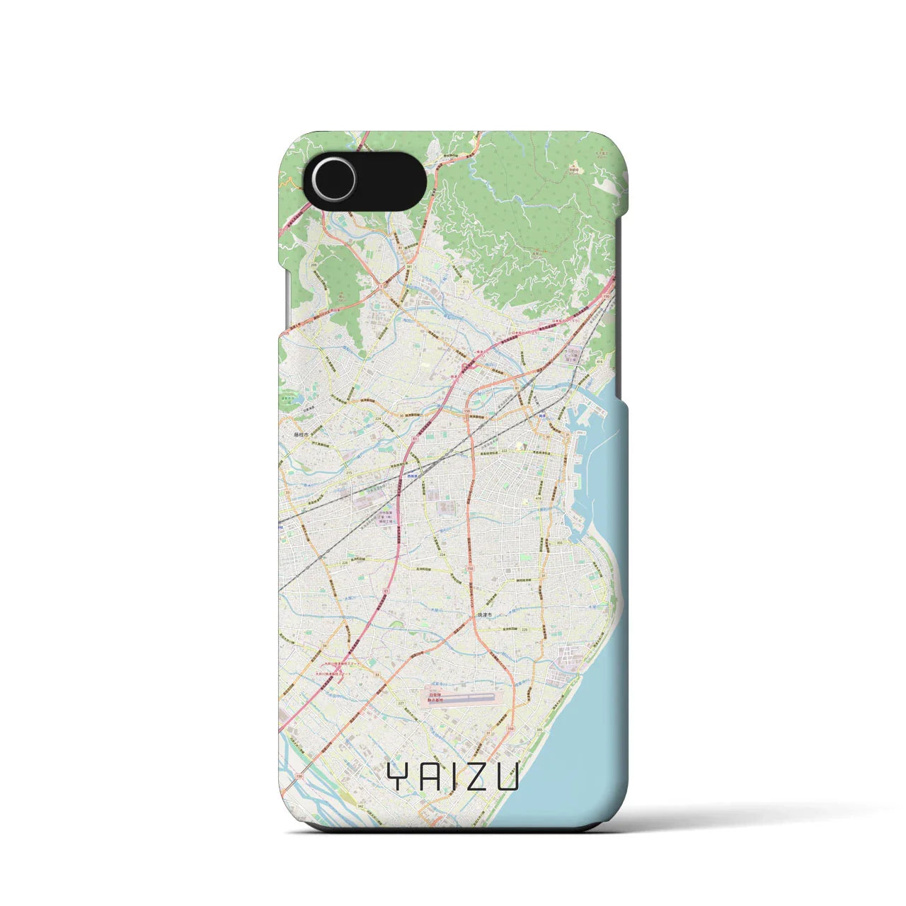 【焼津(静岡県)】地図柄iPhoneケース(バックカバータイプ)