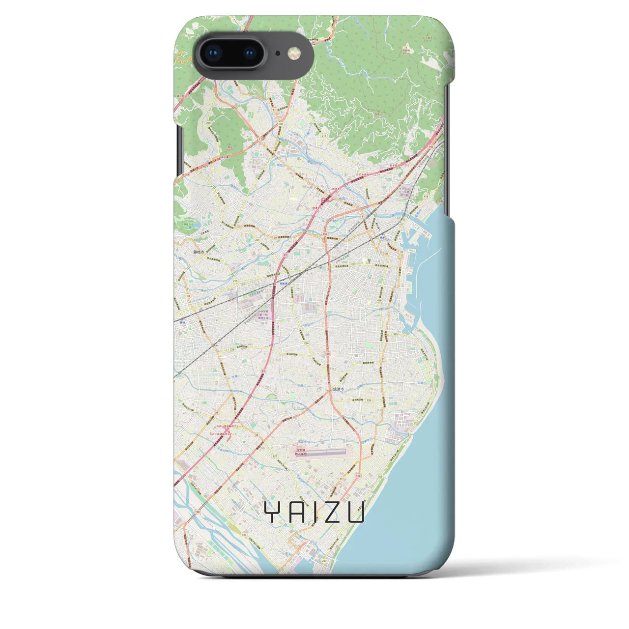 【焼津(静岡県)】地図柄iPhoneケース(バックカバータイプ)