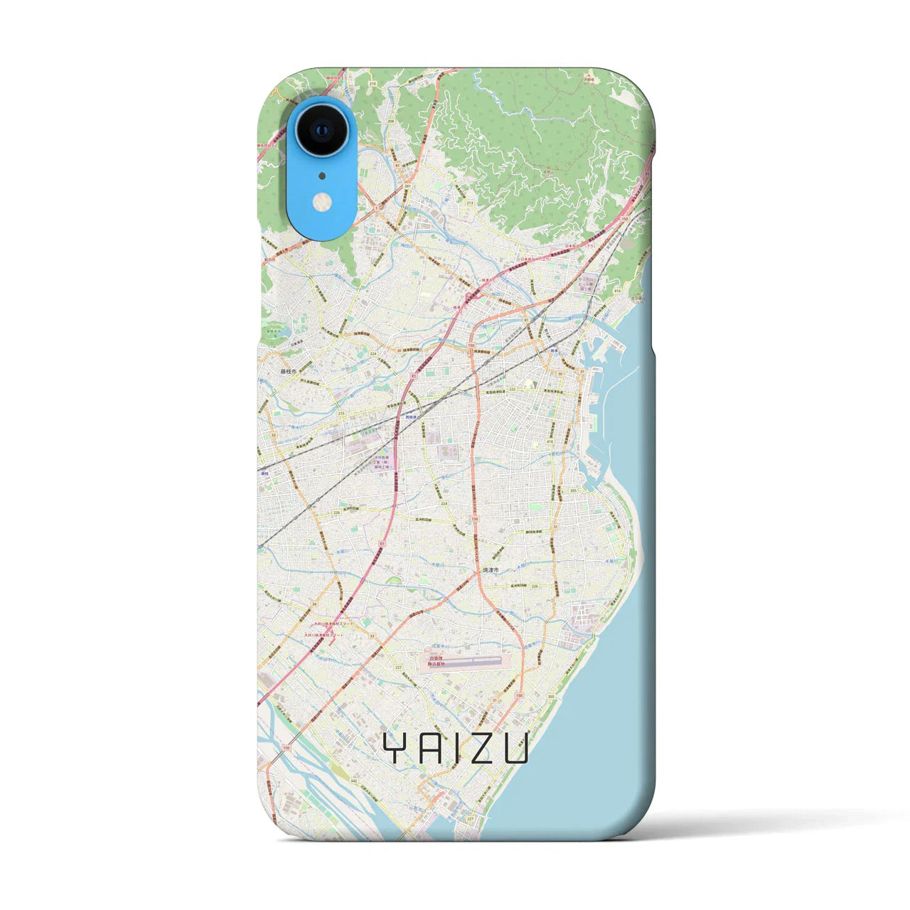 【焼津(静岡県)】地図柄iPhoneケース(バックカバータイプ)