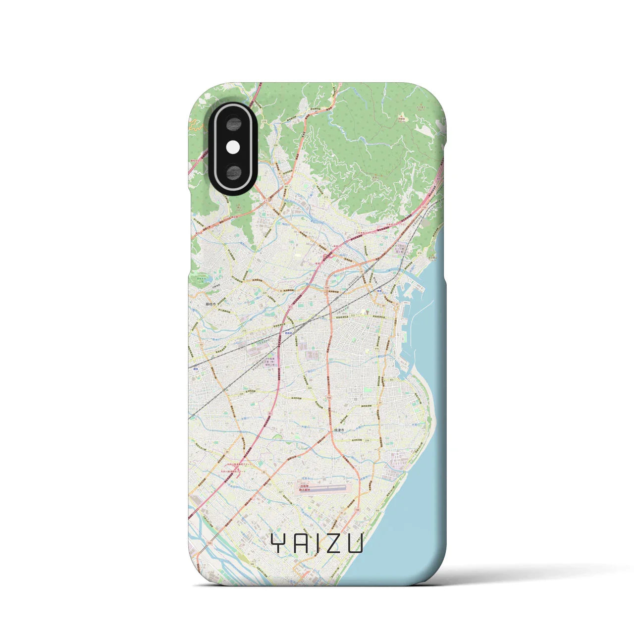 【焼津(静岡県)】地図柄iPhoneケース(バックカバータイプ)
