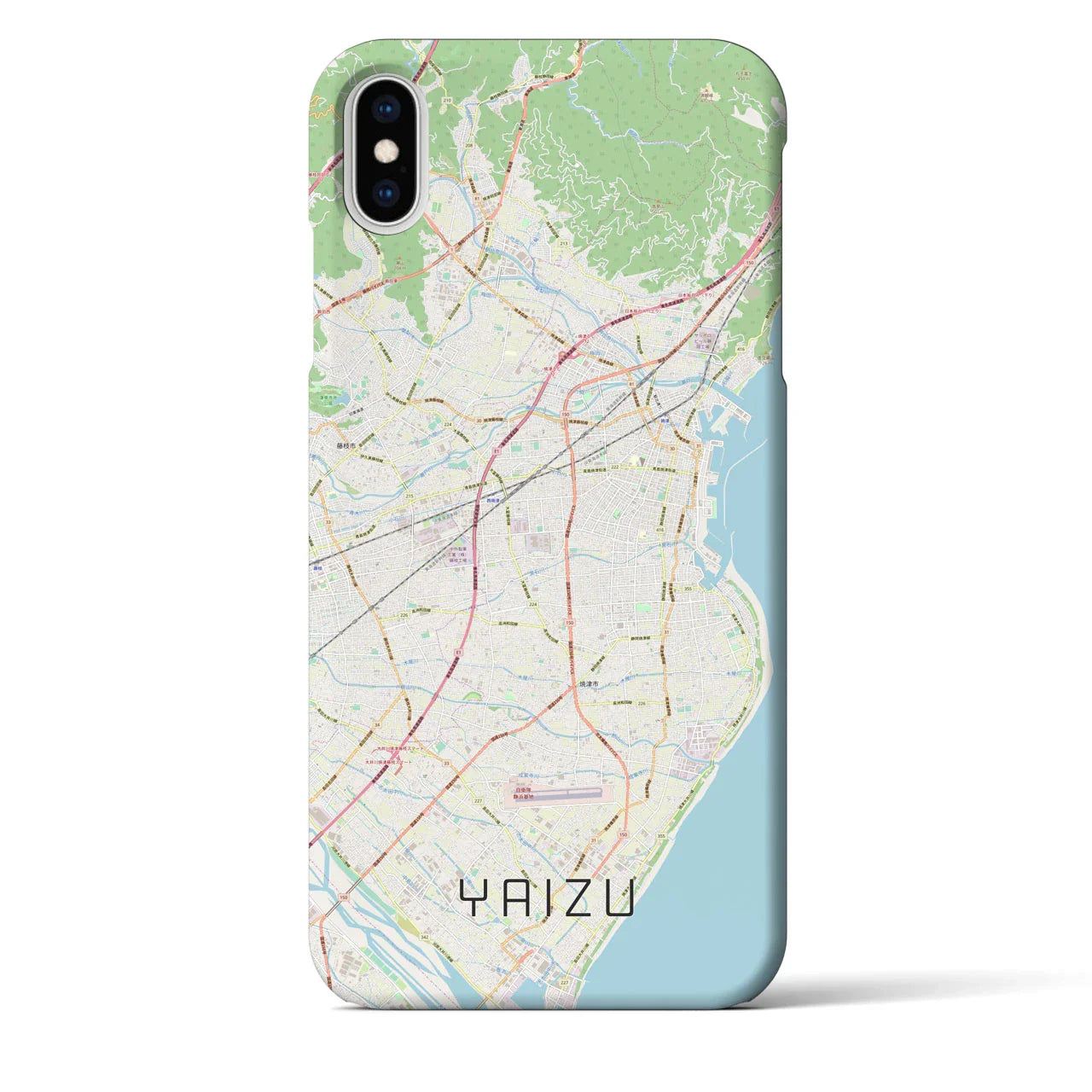 【焼津(静岡県)】地図柄iPhoneケース(バックカバータイプ)