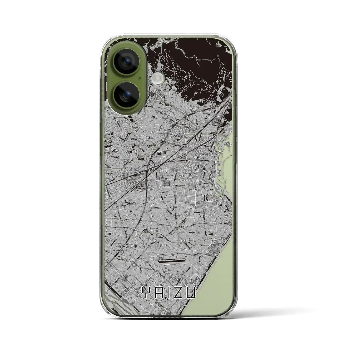 【焼津(静岡県)】地図柄iPhoneケース(クリアタイプ)モノトーン・iPhone 17 Pro Max 用