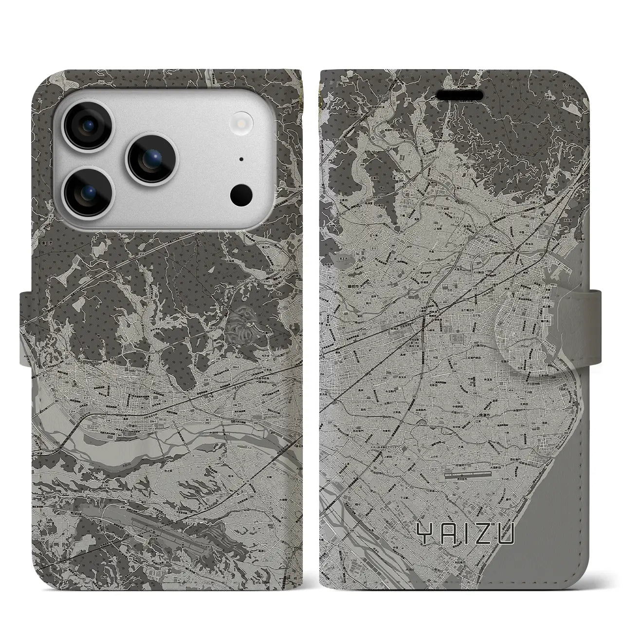 【焼津(静岡県)】地図柄iPhoneケース(手帳タイプ)