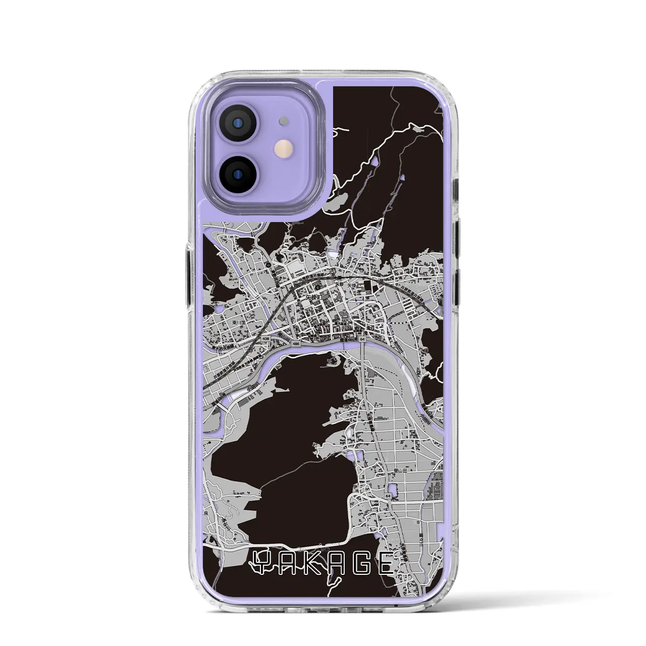 【矢掛(岡山県)】地図柄iPhoneケース(MagSafeタイプ)