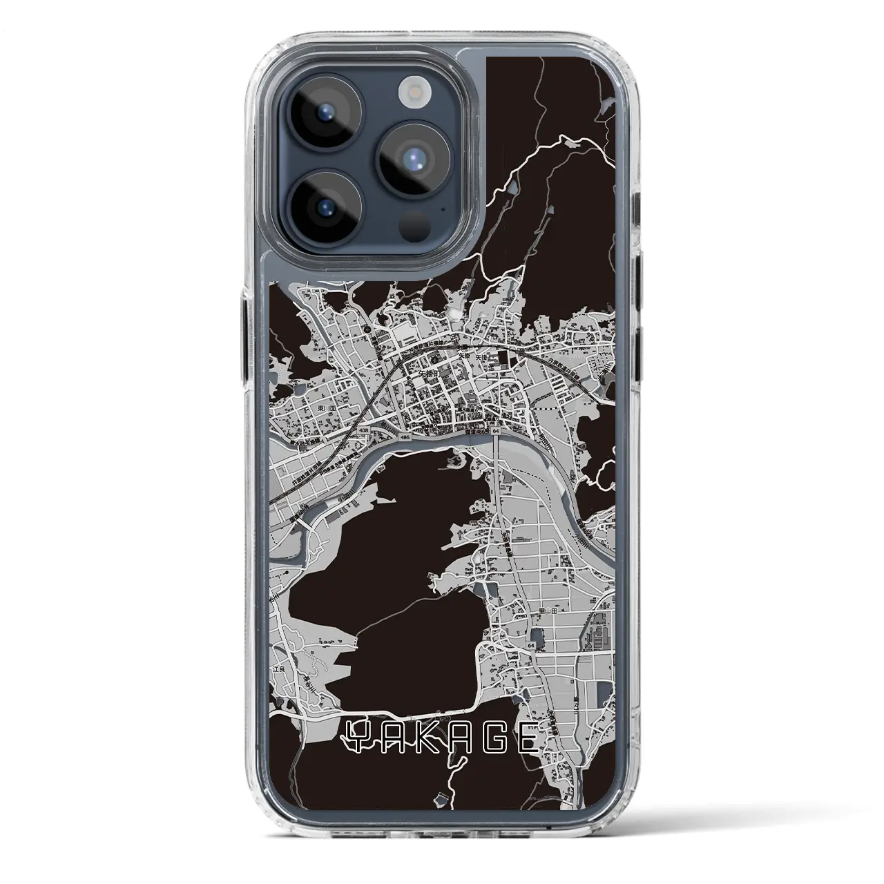 【矢掛(岡山県)】地図柄iPhoneケース(MagSafeタイプ)