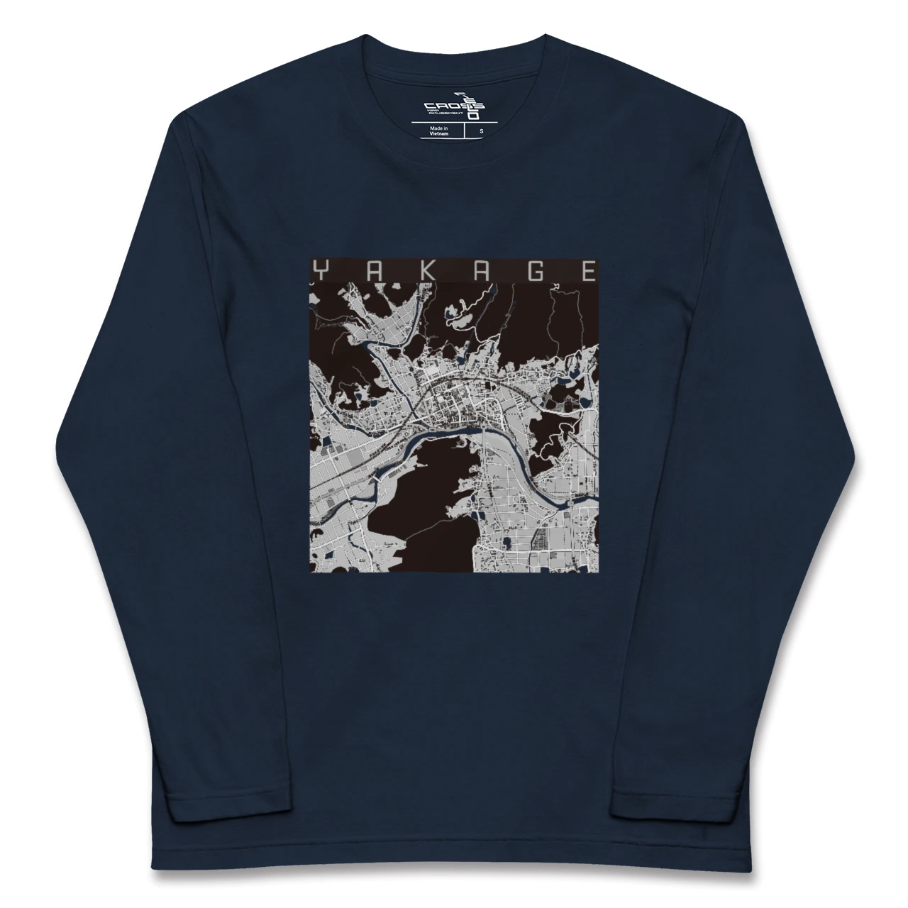 【矢掛(岡山県)】地図柄ロングスリーブTシャツ