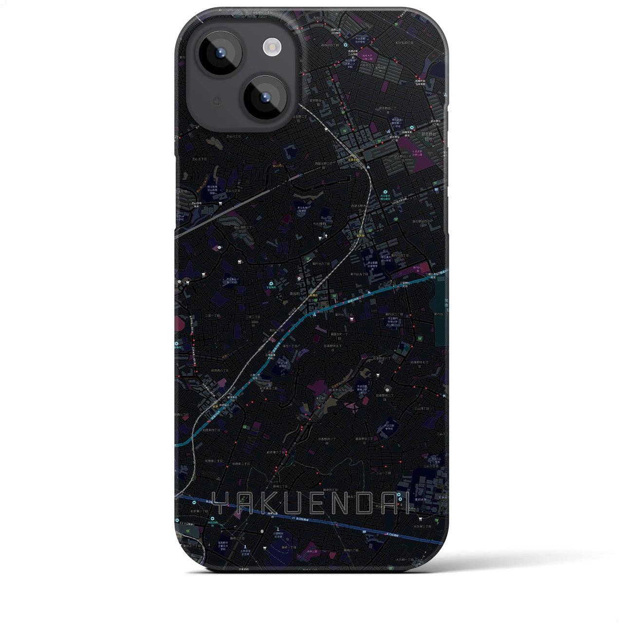 【薬園台(千葉県)】地図柄iPhoneケース(バックカバータイプ)