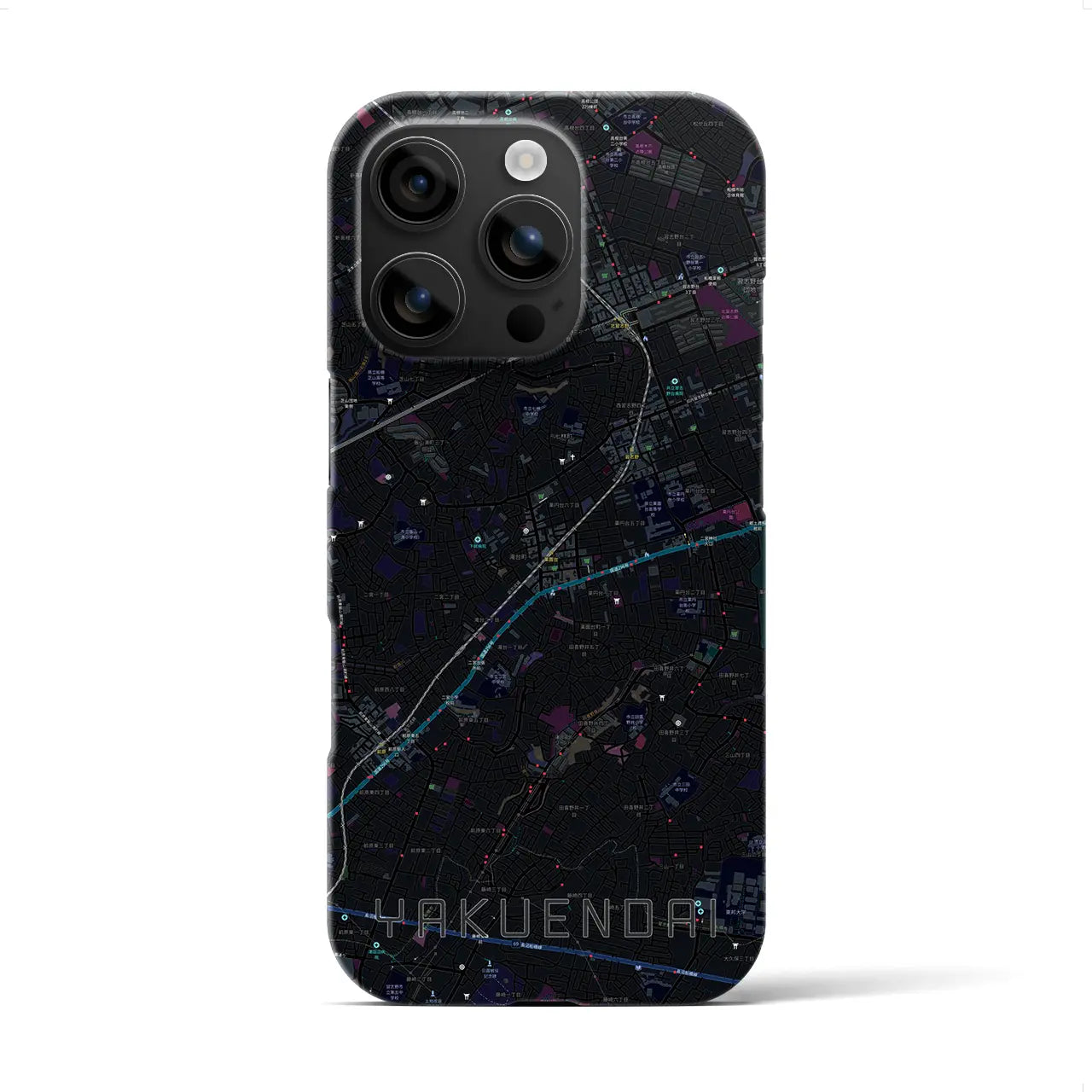 【薬園台(千葉県)】地図柄iPhoneケース(バックカバータイプ)