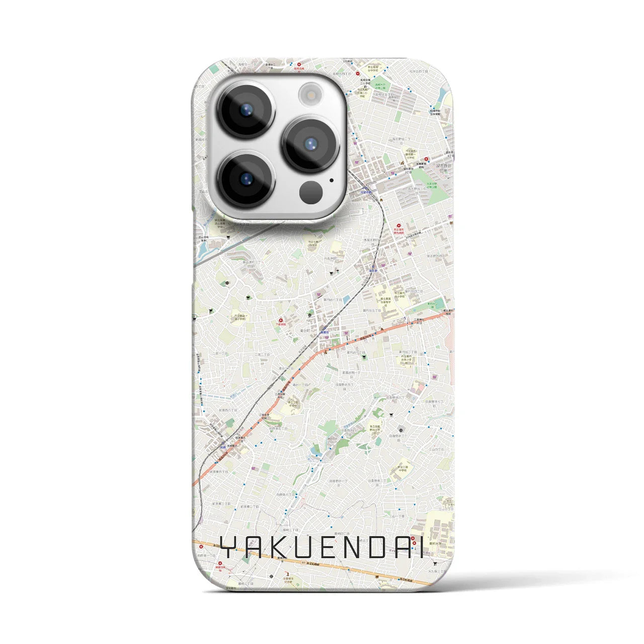 【薬園台(千葉県)】地図柄iPhoneケース(バックカバータイプ)