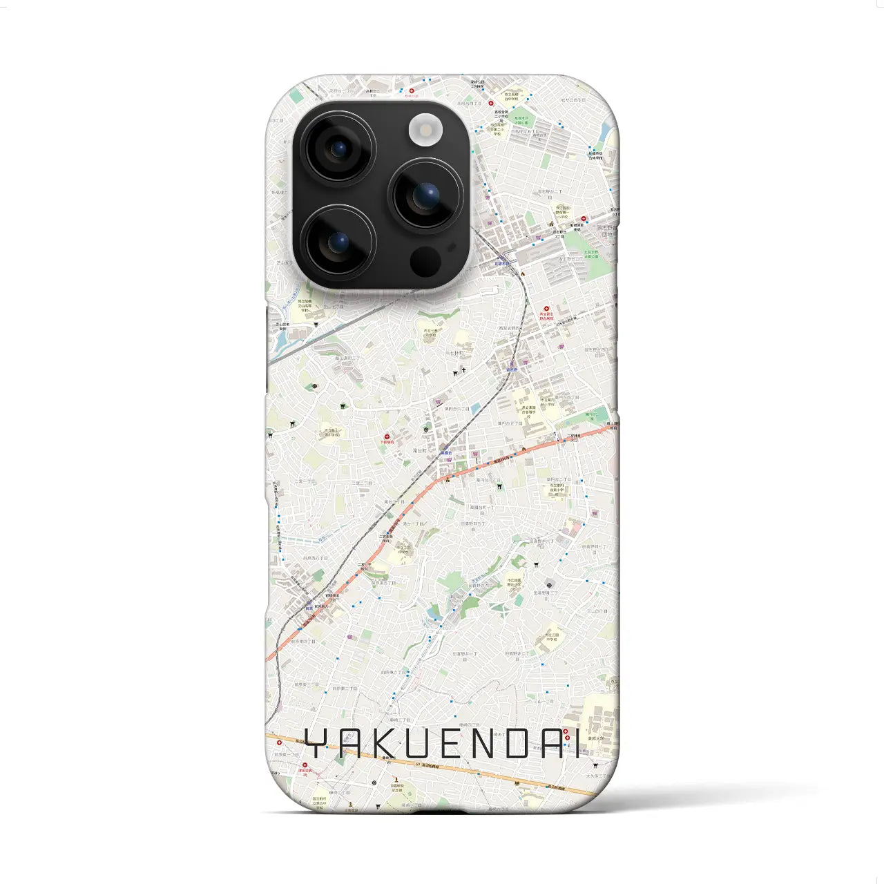 【薬園台(千葉県)】地図柄iPhoneケース(バックカバータイプ)