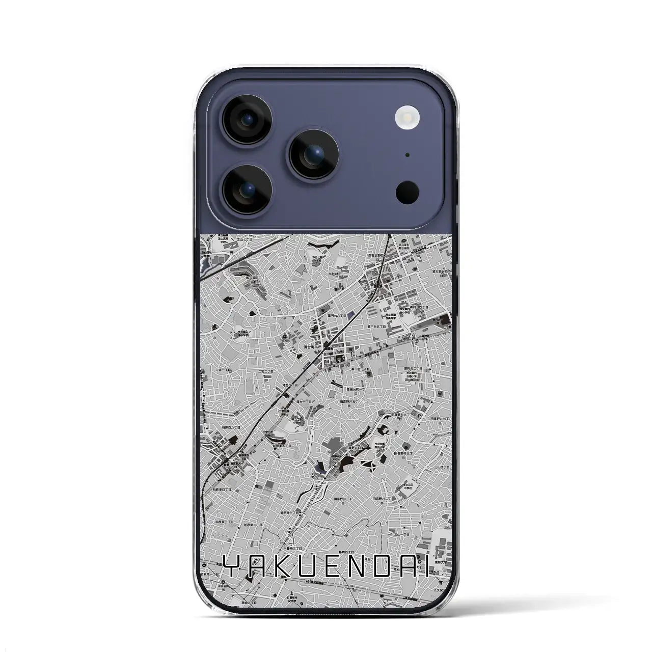 【薬園台(千葉県)】地図柄iPhoneケース(クリアタイプ)