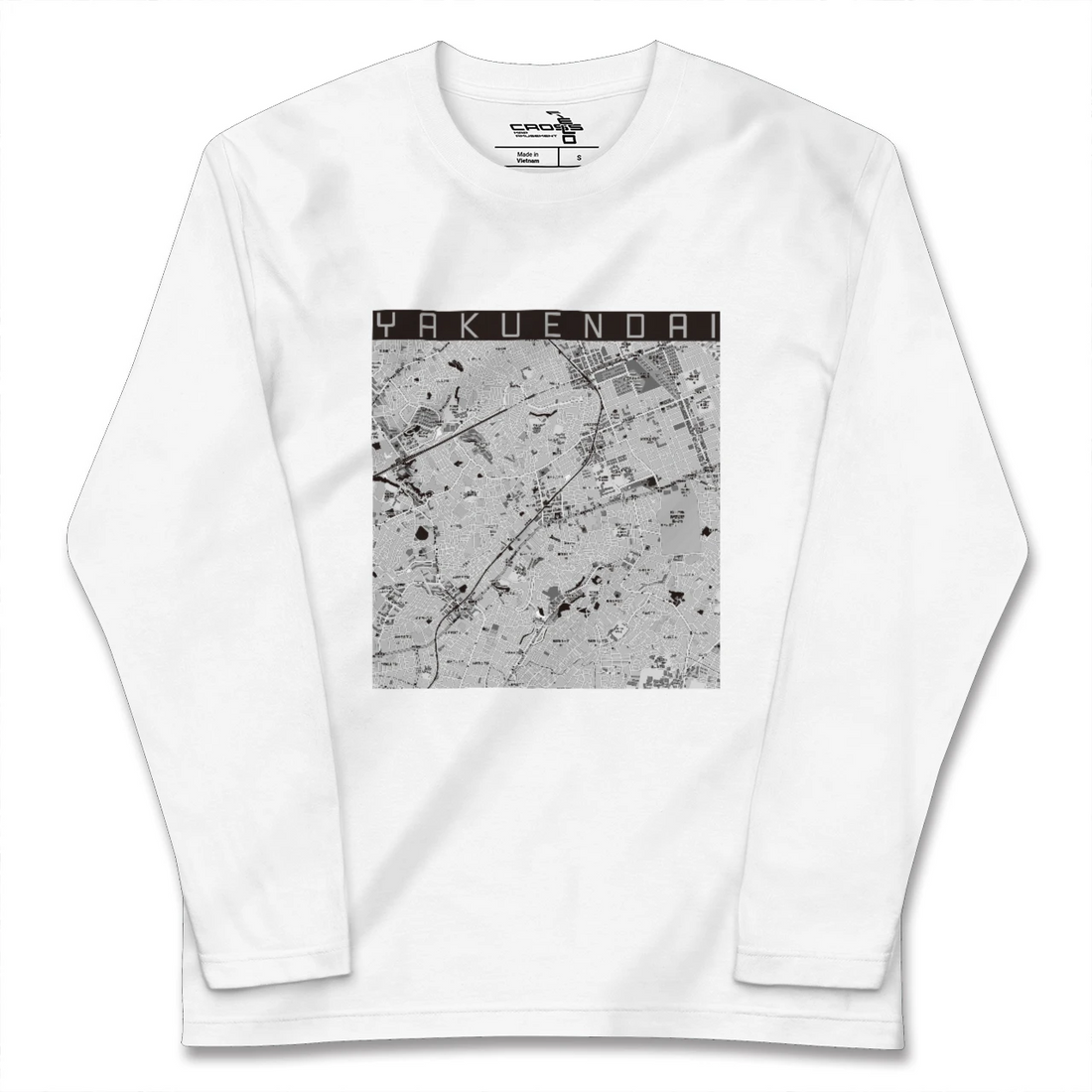 【薬園台(千葉県)】地図柄ロングスリーブTシャツ